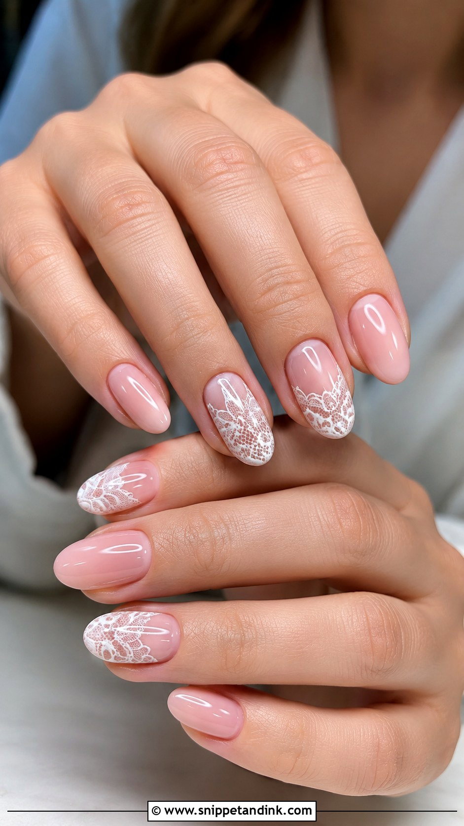 Lace Acrylic Wedding Nails - Snippet and Ink - 20 Acrylic Wedding Day Nails for Bride