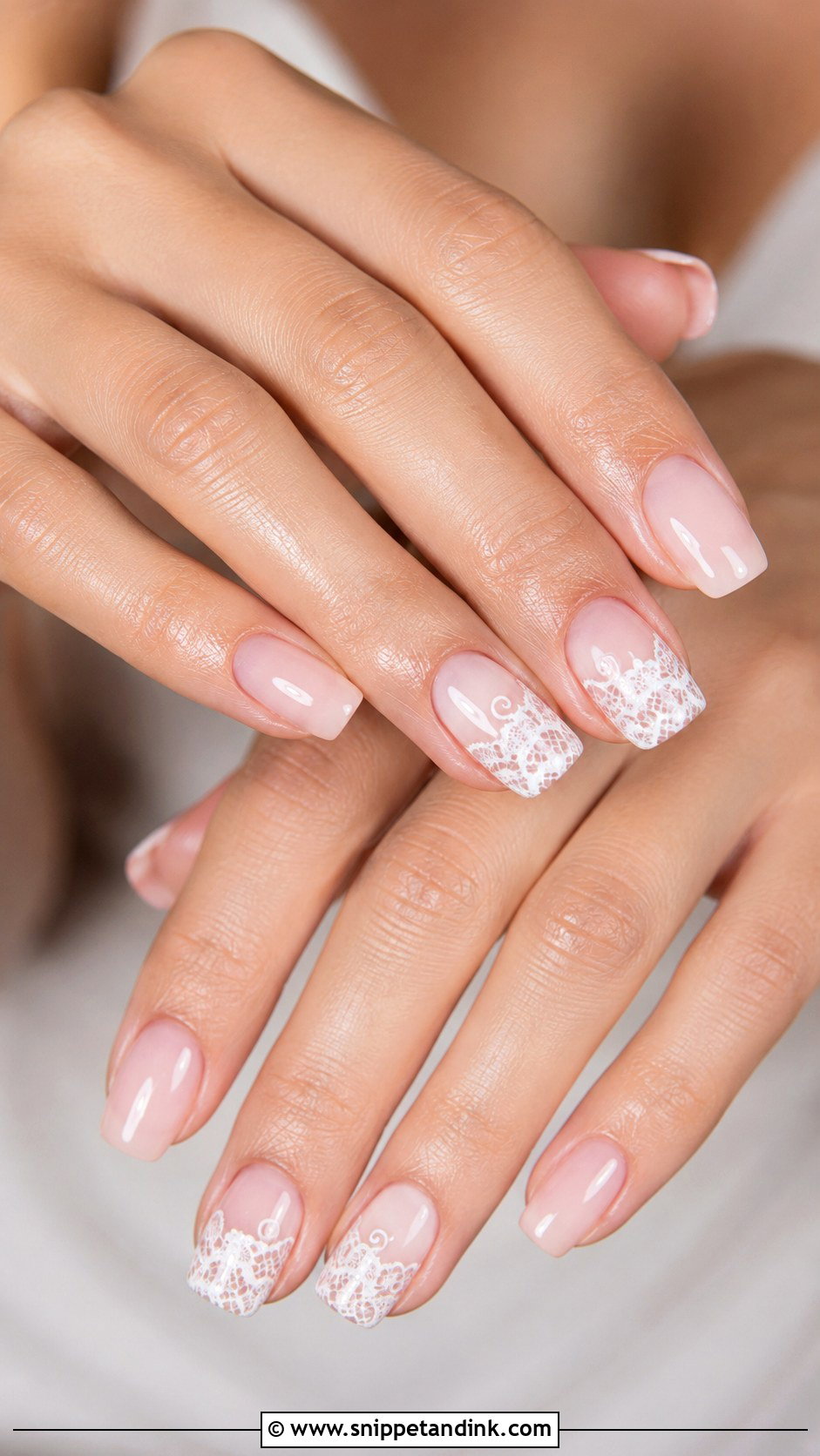 Lace Beach Wedding Nails - Snippet and Ink - 20 Beach Wedding Nails for Bride