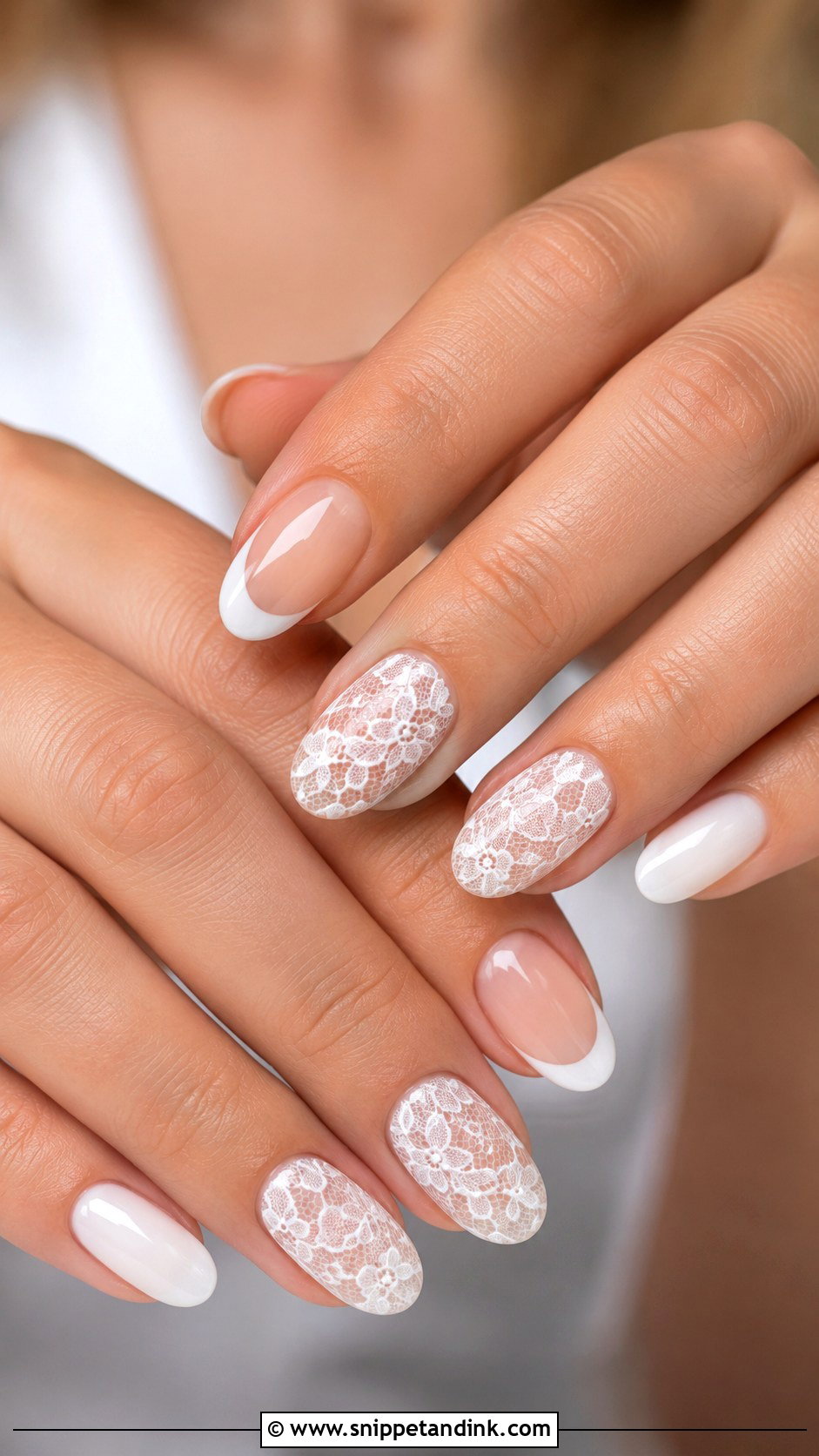 Lace Bridal Gel Nails - Snippet and Ink - 20 Bridal Gel Nails Wedding