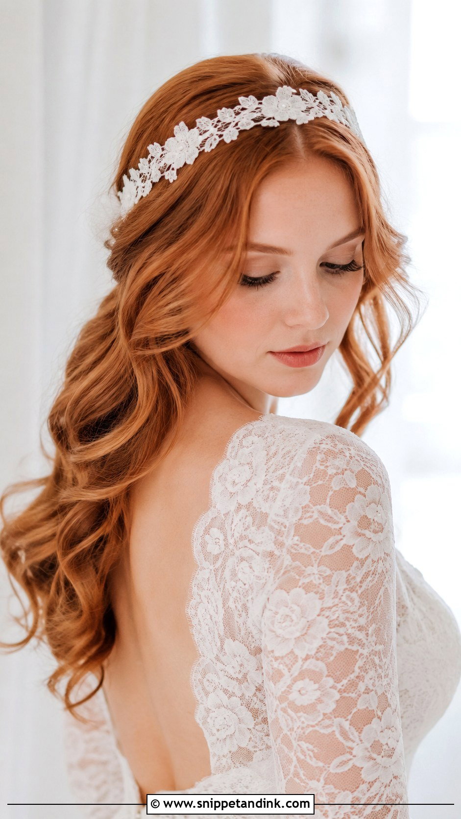 Lace Bridal Headband - Snippet and Ink - 30 Wedding Hair Accessories