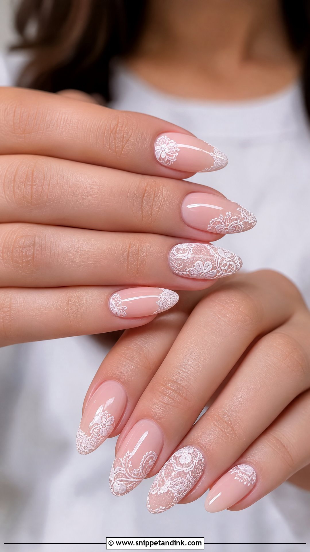 Lace Bridal Nails - Snippet and Ink - 25 Bridal Wedding Nails for Bride