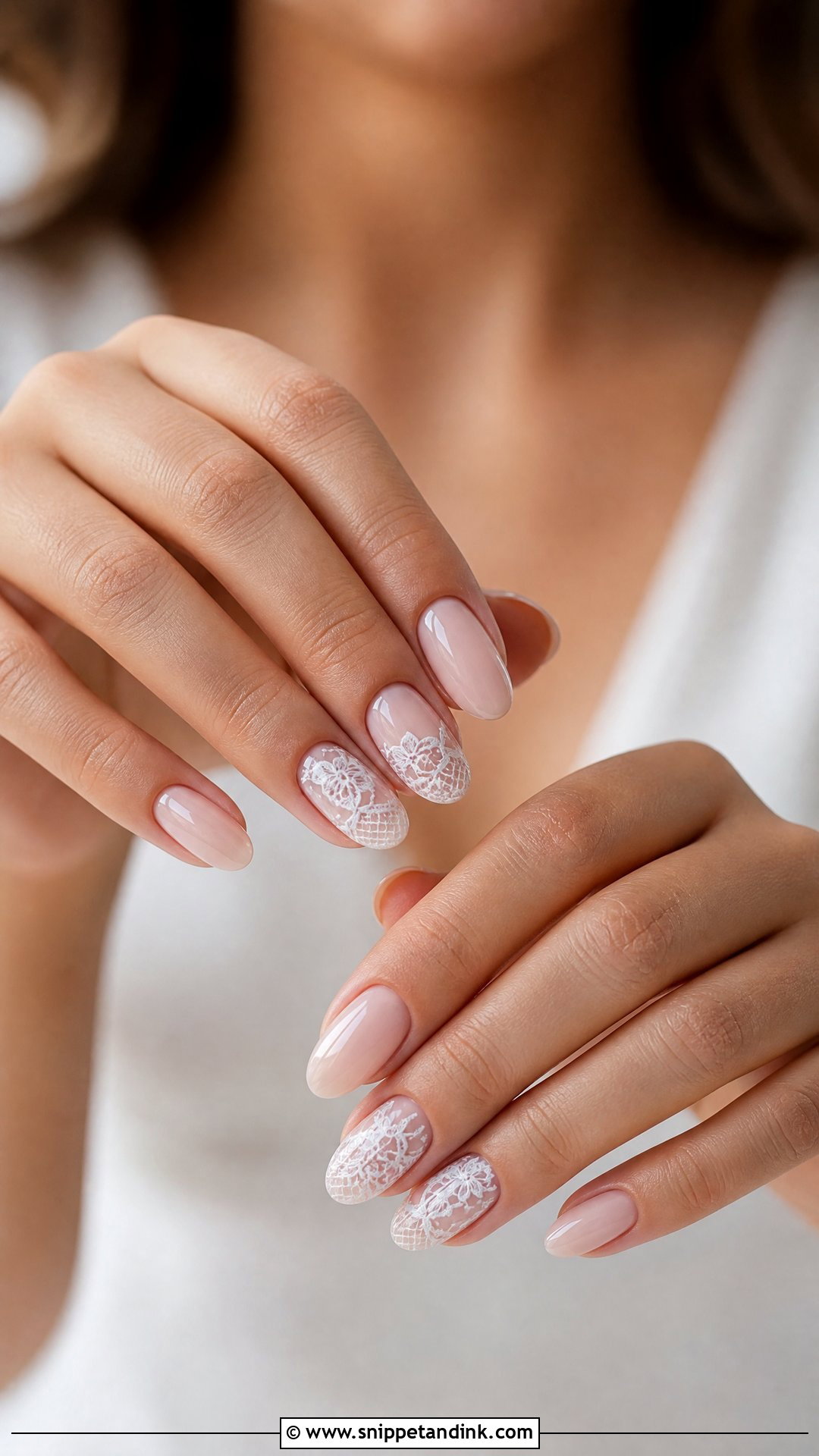 Lace Bridal Nails - Snippet and Ink - 25 Simple Bridal Wedding Nails for Bride