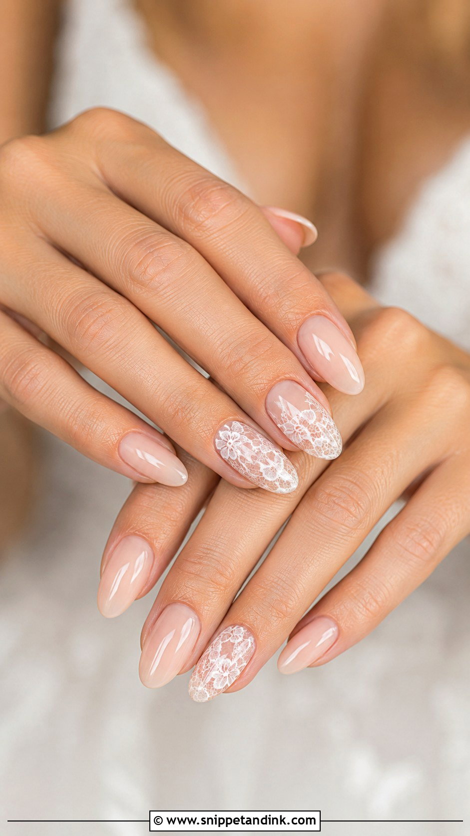 Lace Bridal Nails - Snippet and Ink - 30 Bridal Nail Designs