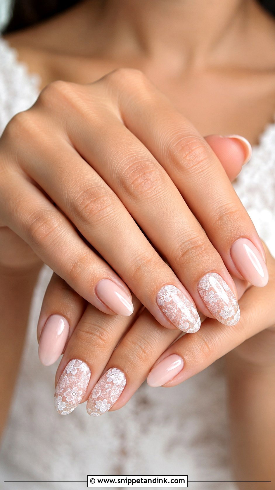 Lace Bridal Nails - Snippet and Ink - 30 Elegant Bridal Nails