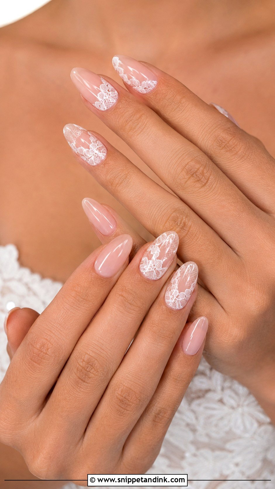 Lace Bridal Nails - Snippet and Ink - 30 Elegant Bridal Nails Wedding