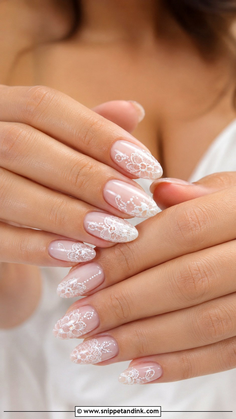 Lace Bridal Nails - Snippet and Ink - 20 Cute Bridal Nails