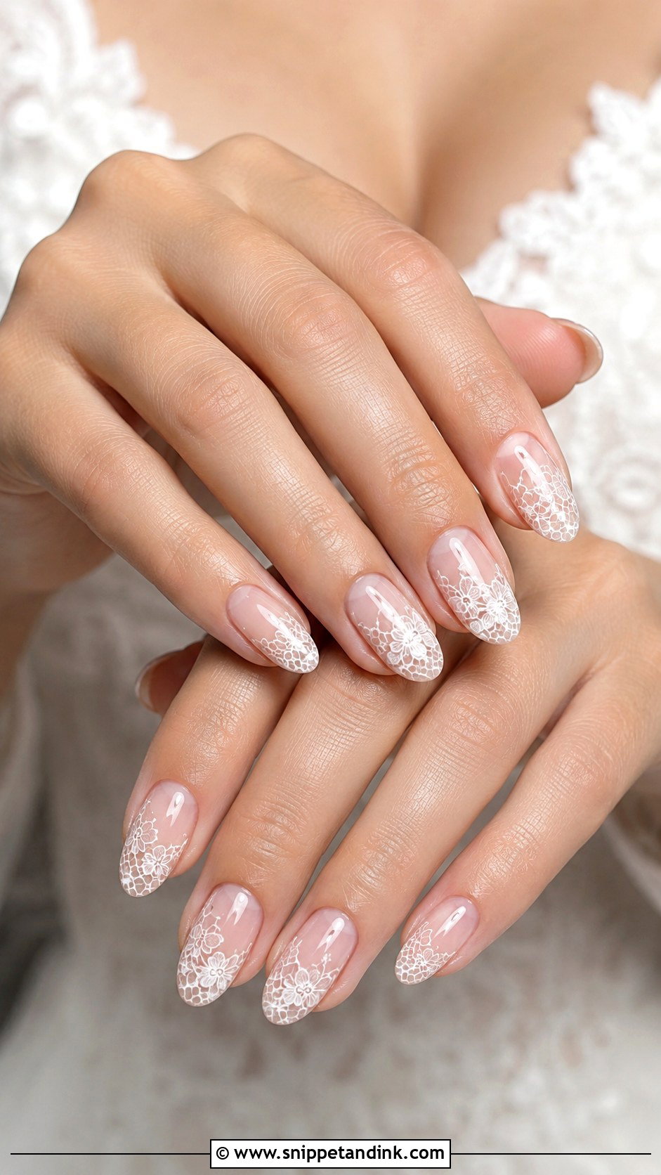 Lace Bridal Nails - Snippet and Ink - 20 Elegant Bridal Wedding Nails for Bride