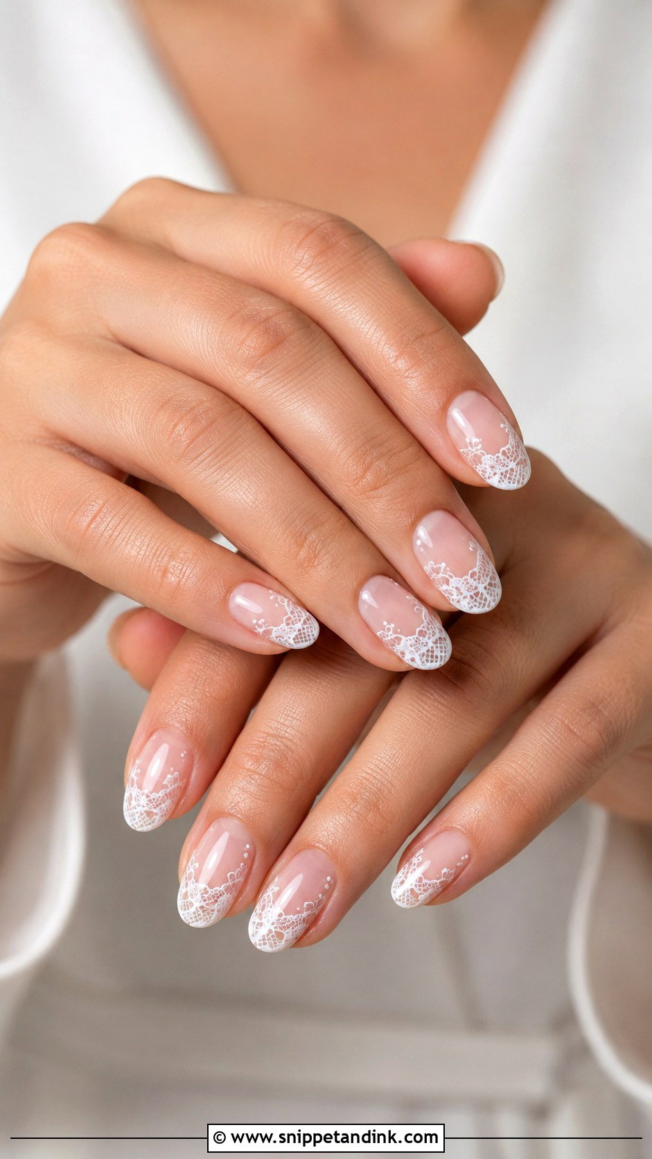 Lace Bridal Nails - Snippet and Ink - 20 Nail Art for Bridal Ideas