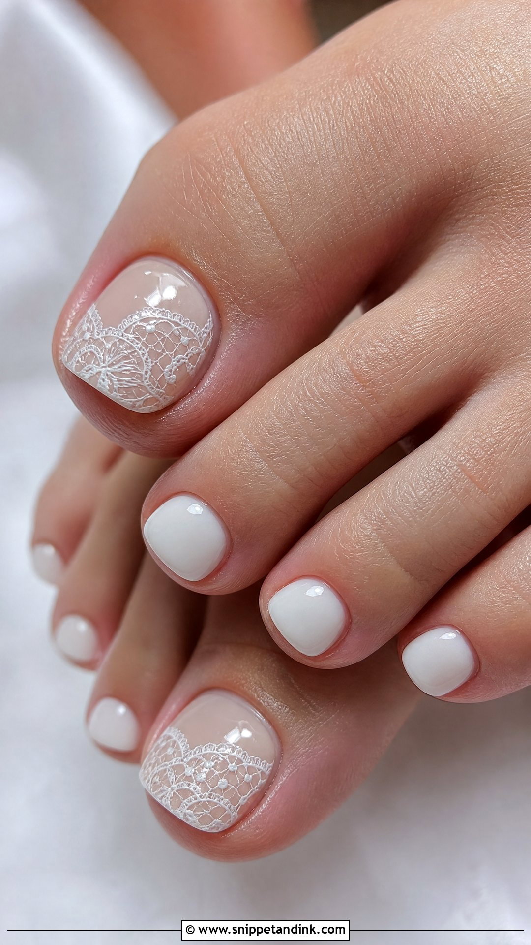 Lace Bridal Toes - Snippet and Ink - 25 Bridal Toes Ideas