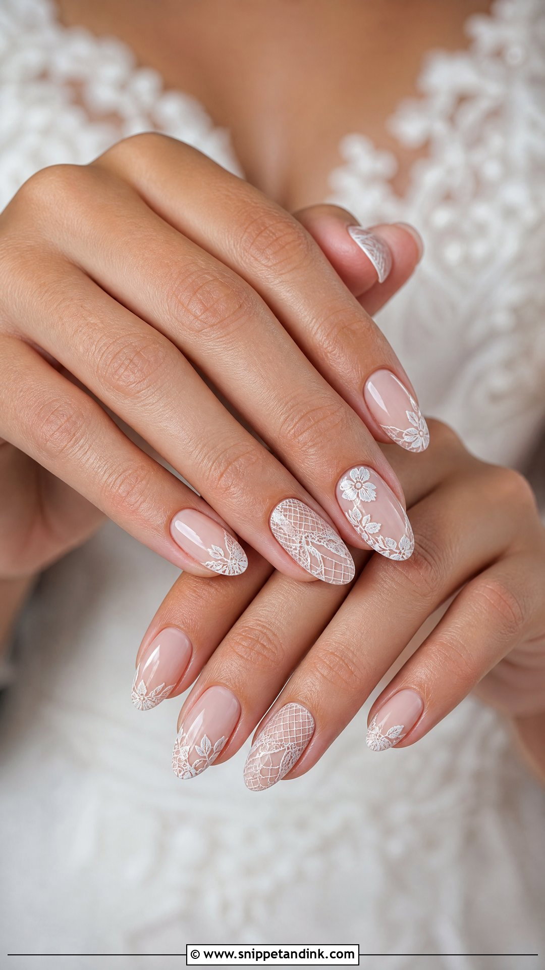 Lace Bride Nails - Snippet and Ink - 25 Brides Nails for Wedding