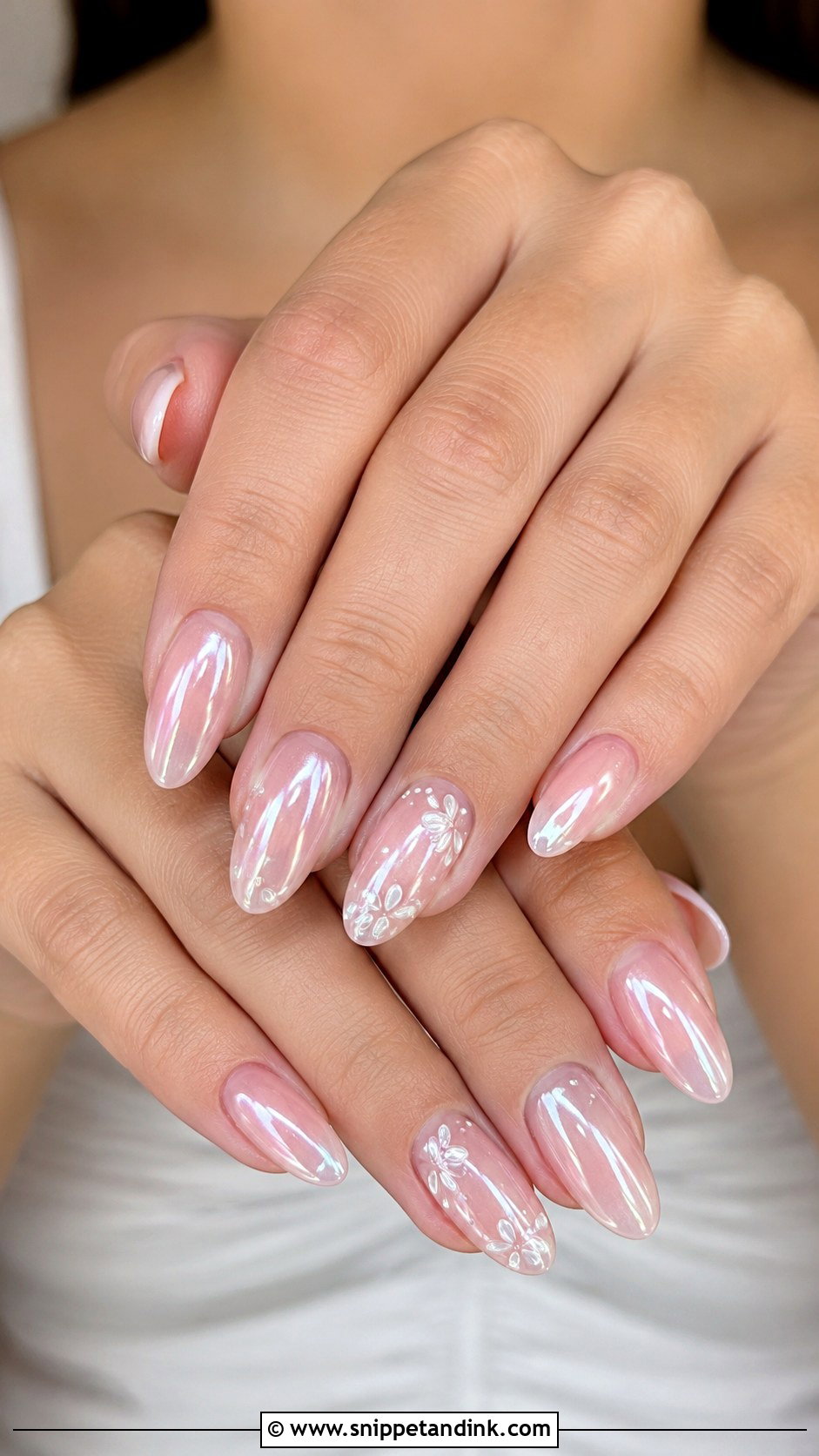 Lace Chrome Wedding Nails - Snippet and Ink - 20 Chrome Wedding Nails for Bride