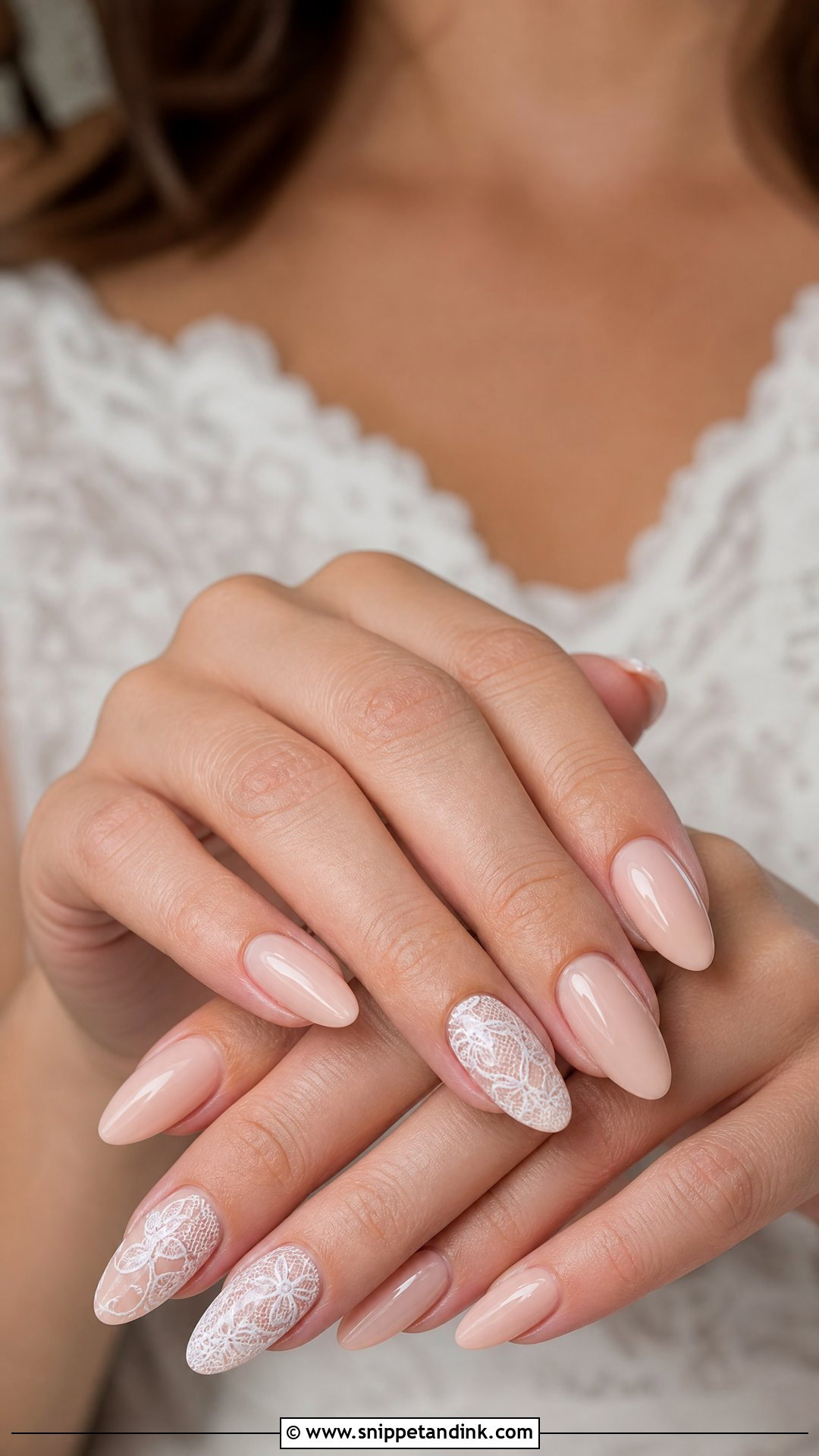 Lace Detail Fall Wedding Nails - Snippet and Ink - 25 Fall Wedding Nails for Bride
