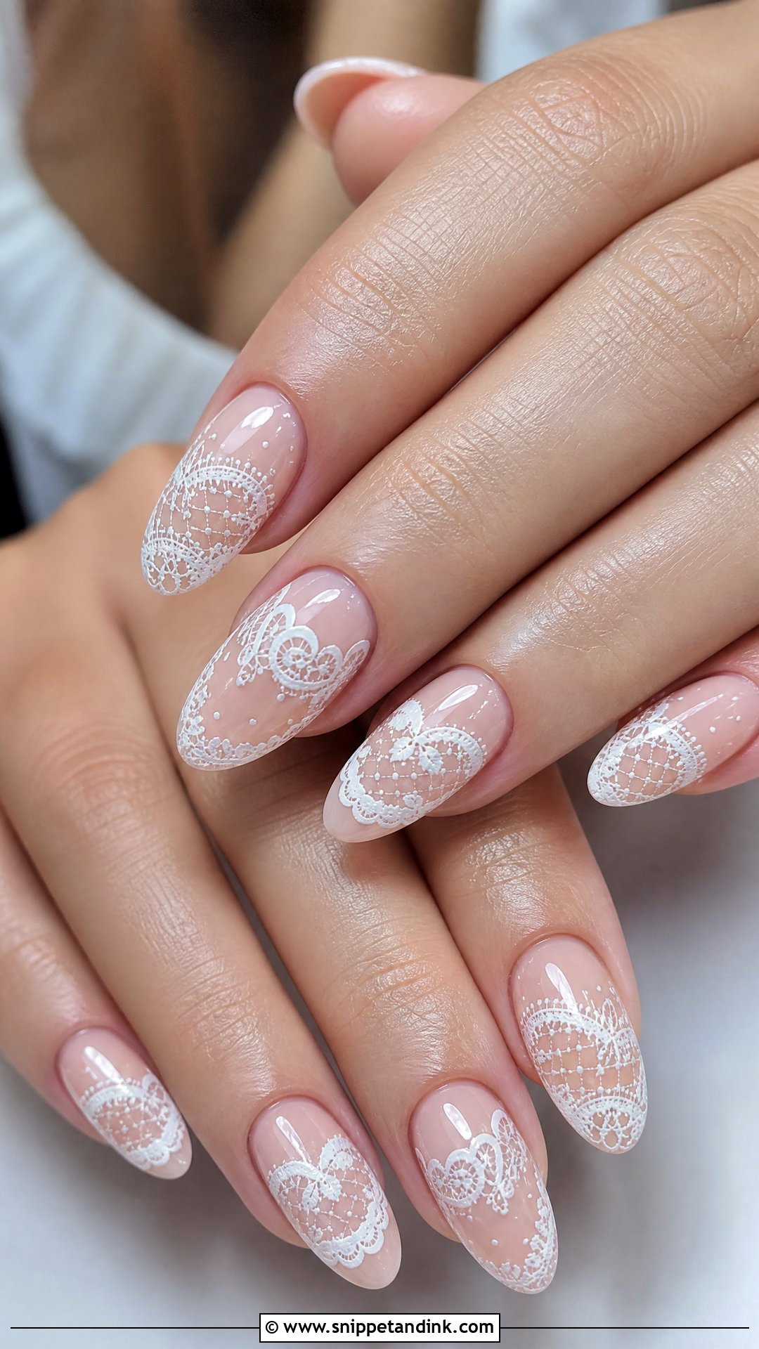 Lace Engagement Nails - Snippet and Ink - 25 Nail Art for Engagement Brides Ideas