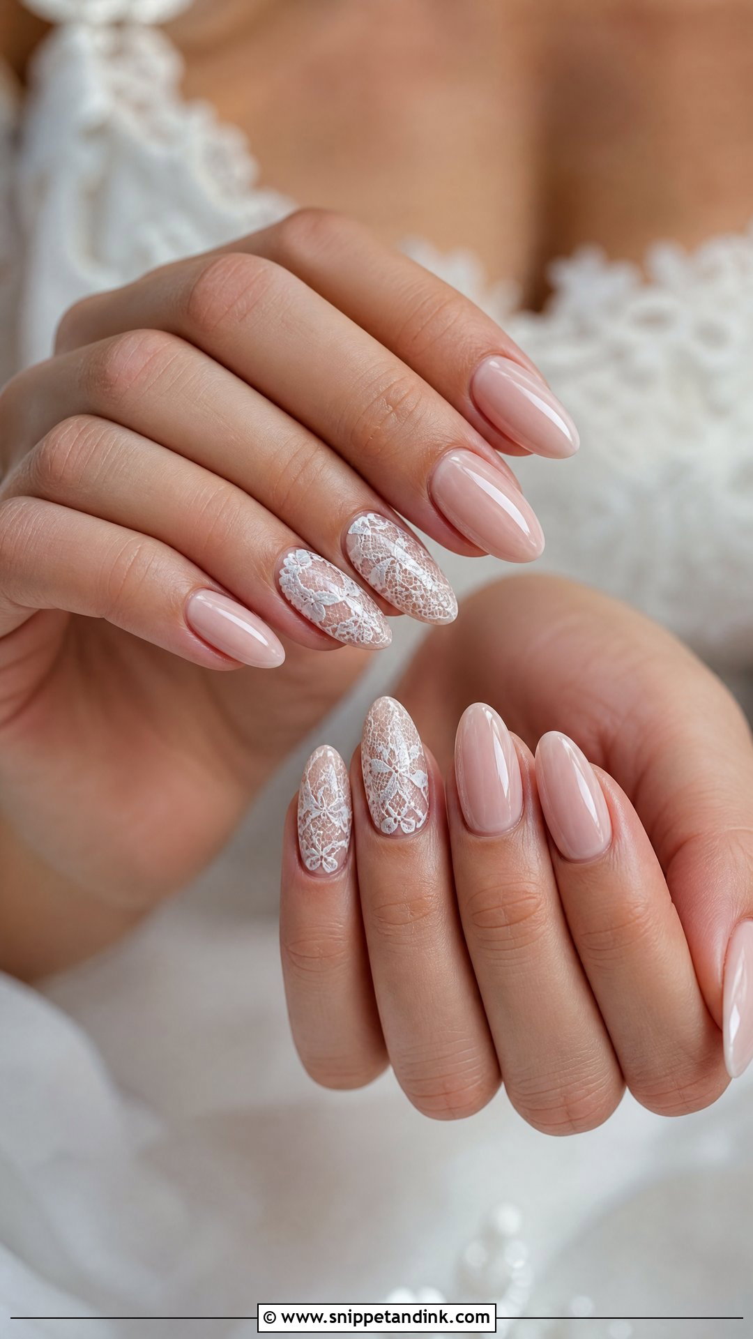 Lace Pre Wedding Nails - Snippet and Ink - 25 Pre Wedding Nails