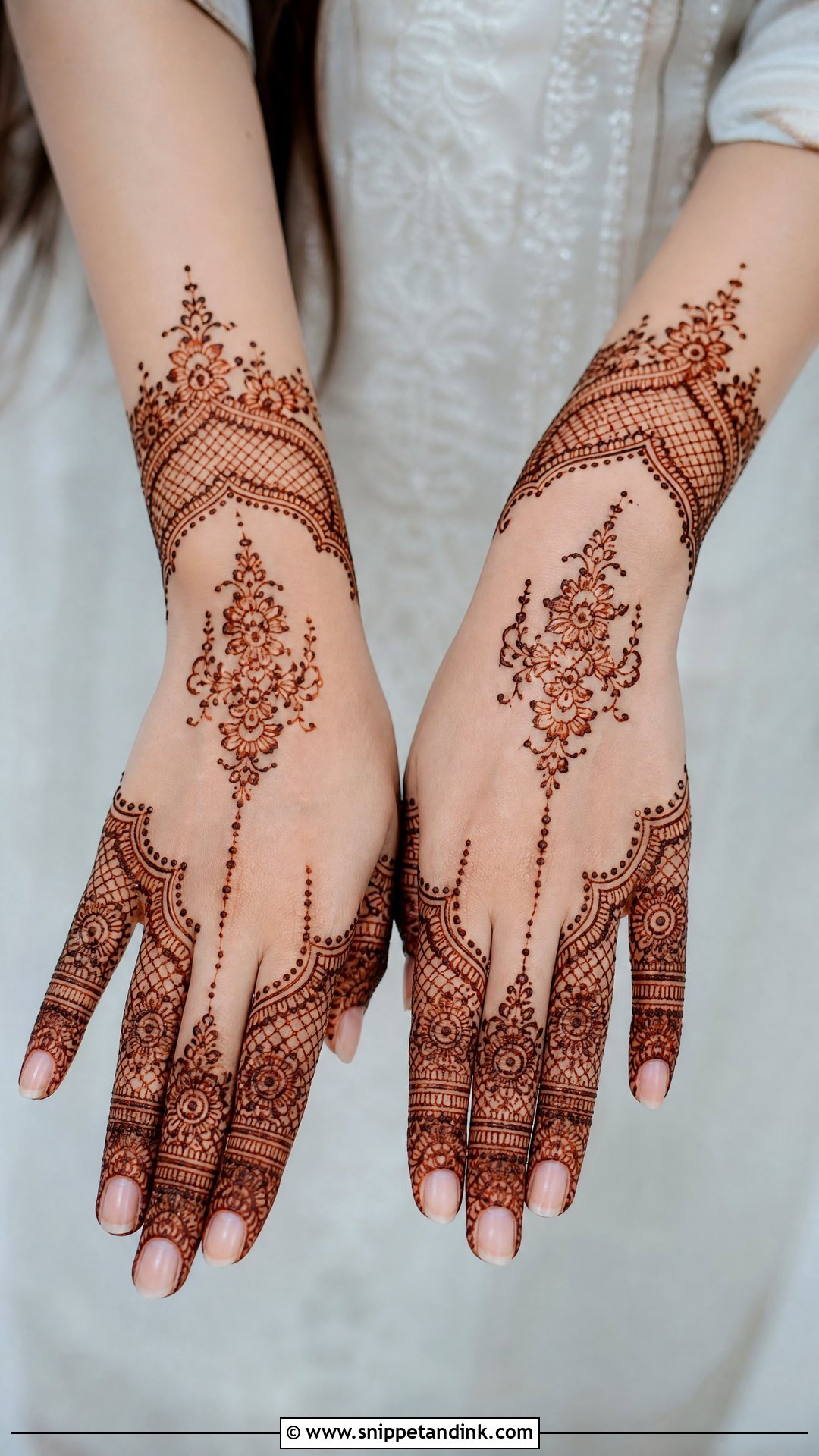 Lace Upper Hand Mehndi Design - Snippet and Ink - 25 Upper Hand Mehndi Designs