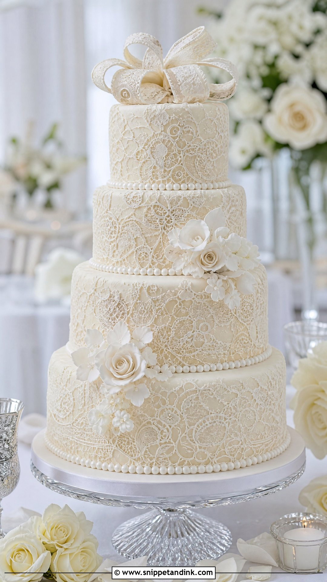 Lace Wedding Cake - Snippet and Ink - 35 Wedding Cakes