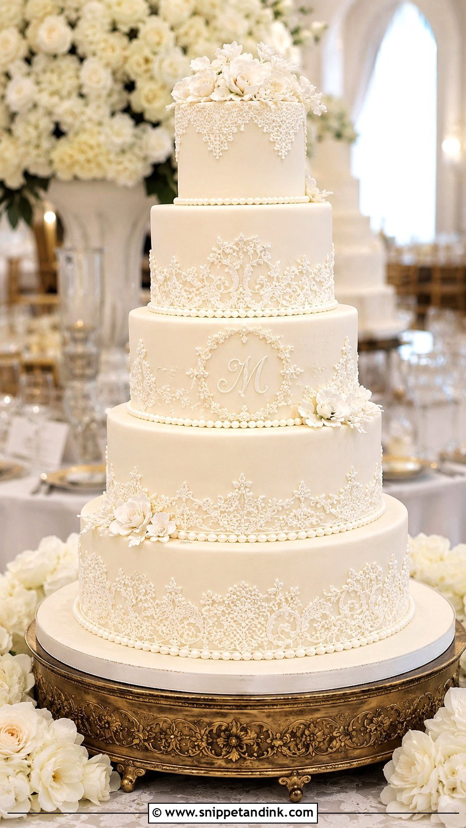 Lace Wedding Cake - Snippet and Ink - 20 Extravagant Wedding Cakes