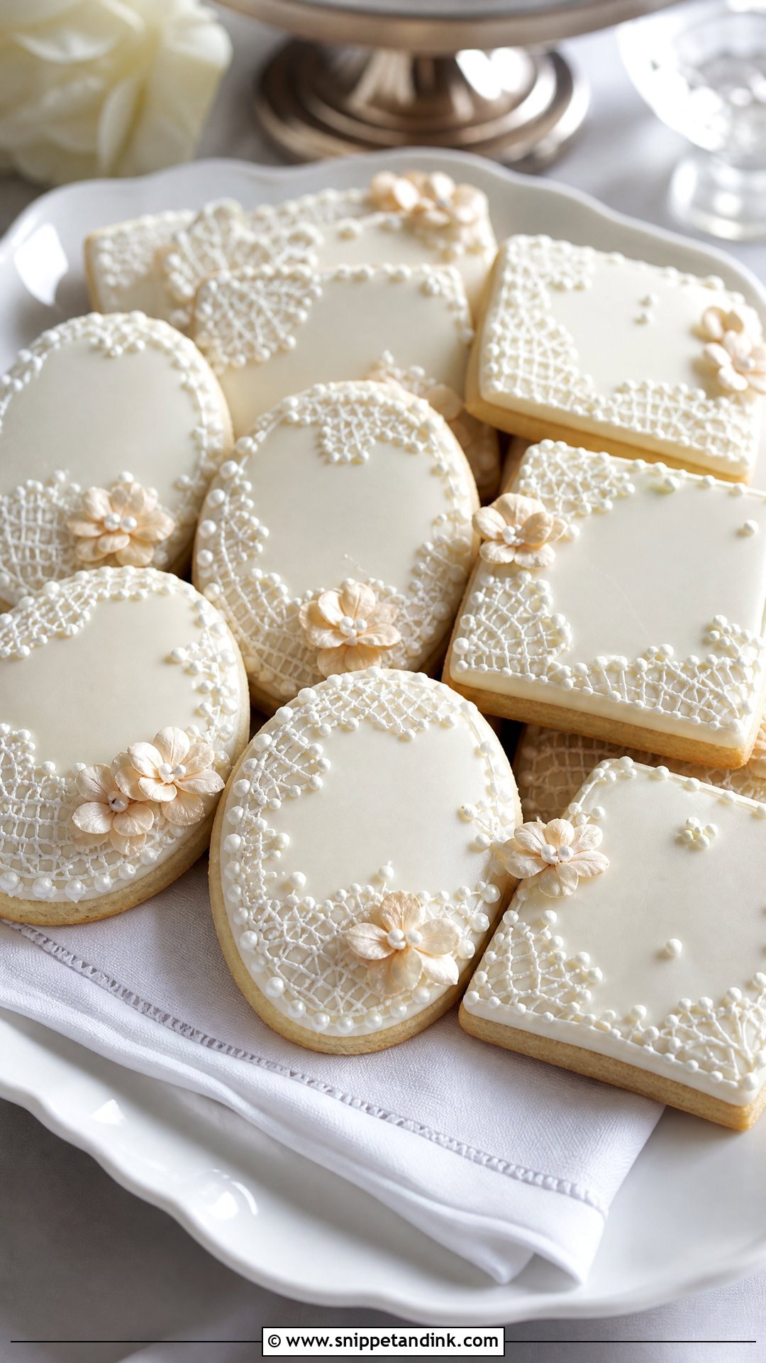 Lace Wedding Cookies - Snippet and Ink - 20 Wedding Cookies