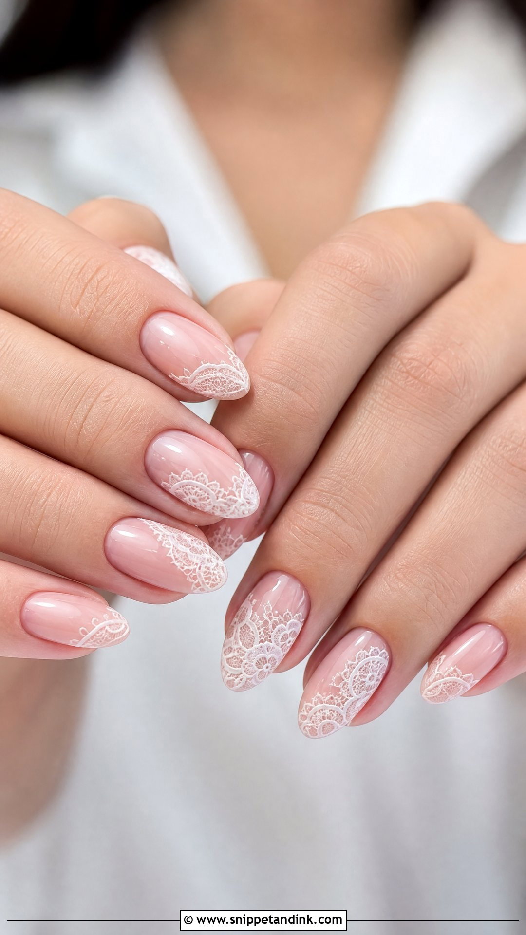 Lace Wedding Gel Nails - Snippet and Ink - 25 Wedding Gel Nails