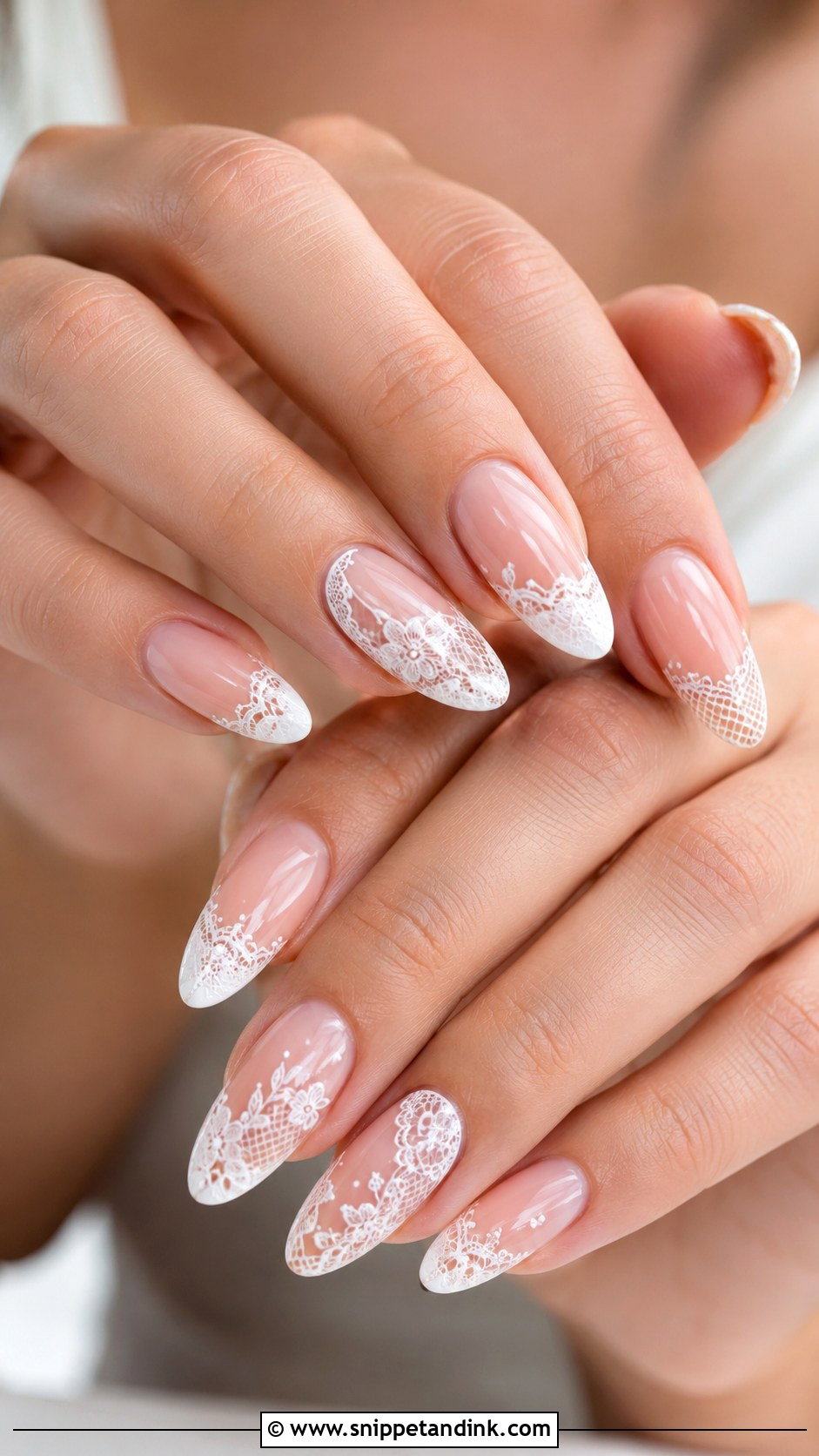 Lace Wedding Gel Nails - Snippet and Ink - 20 Wedding Gel Nails Brides