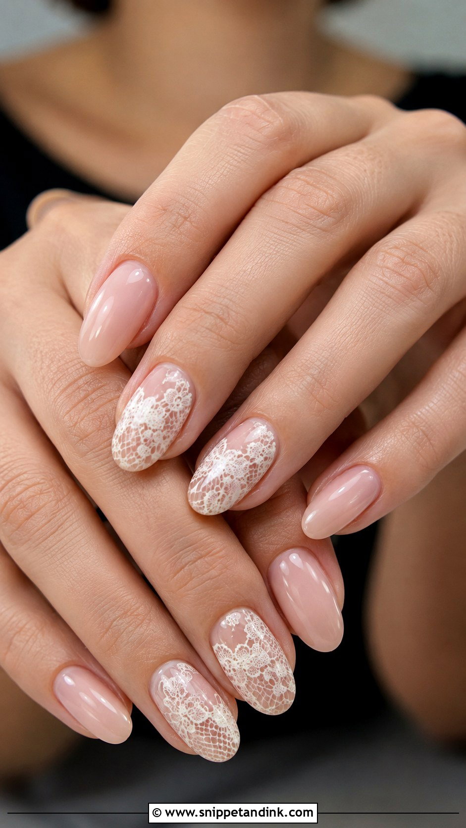 Lace Wedding Guest Nails - Snippet and Ink - 20 Classy Elegant Nails for Wedding Guest