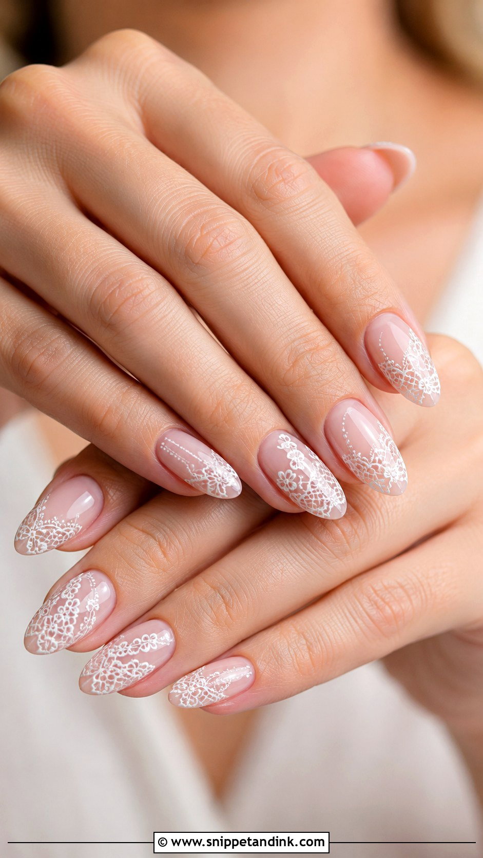 Lace Wedding Nails - Snippet and Ink - 20 Nail Art Designs for Wedding Functions