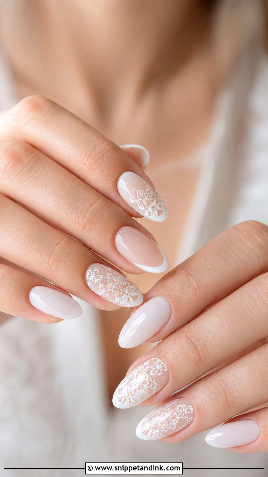 Lace Wedding Nails - Snippet and Ink - 20 Nail Design for Wedding Ideas