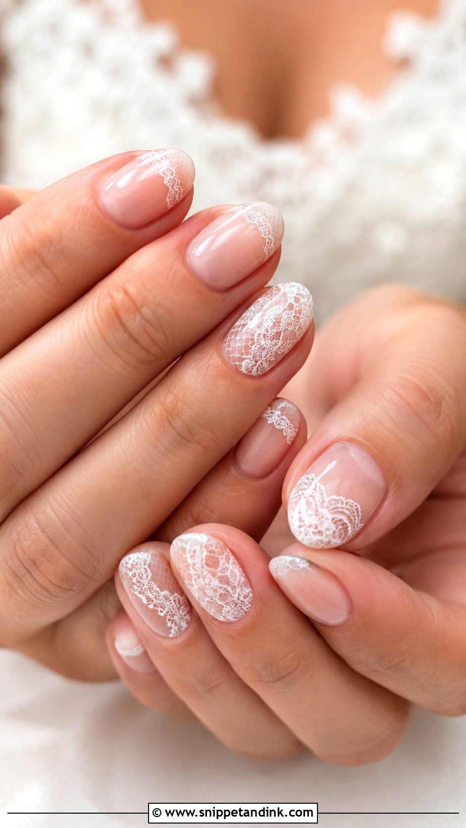 Lace Wedding Nails - Snippet and Ink - 20 Nail Ideas for a Wedding