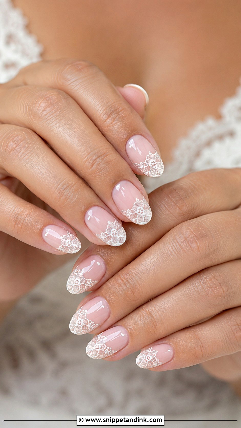 Lace Wedding Nails - Snippet and Ink - 20 Nail Ideas for Wedding Brides