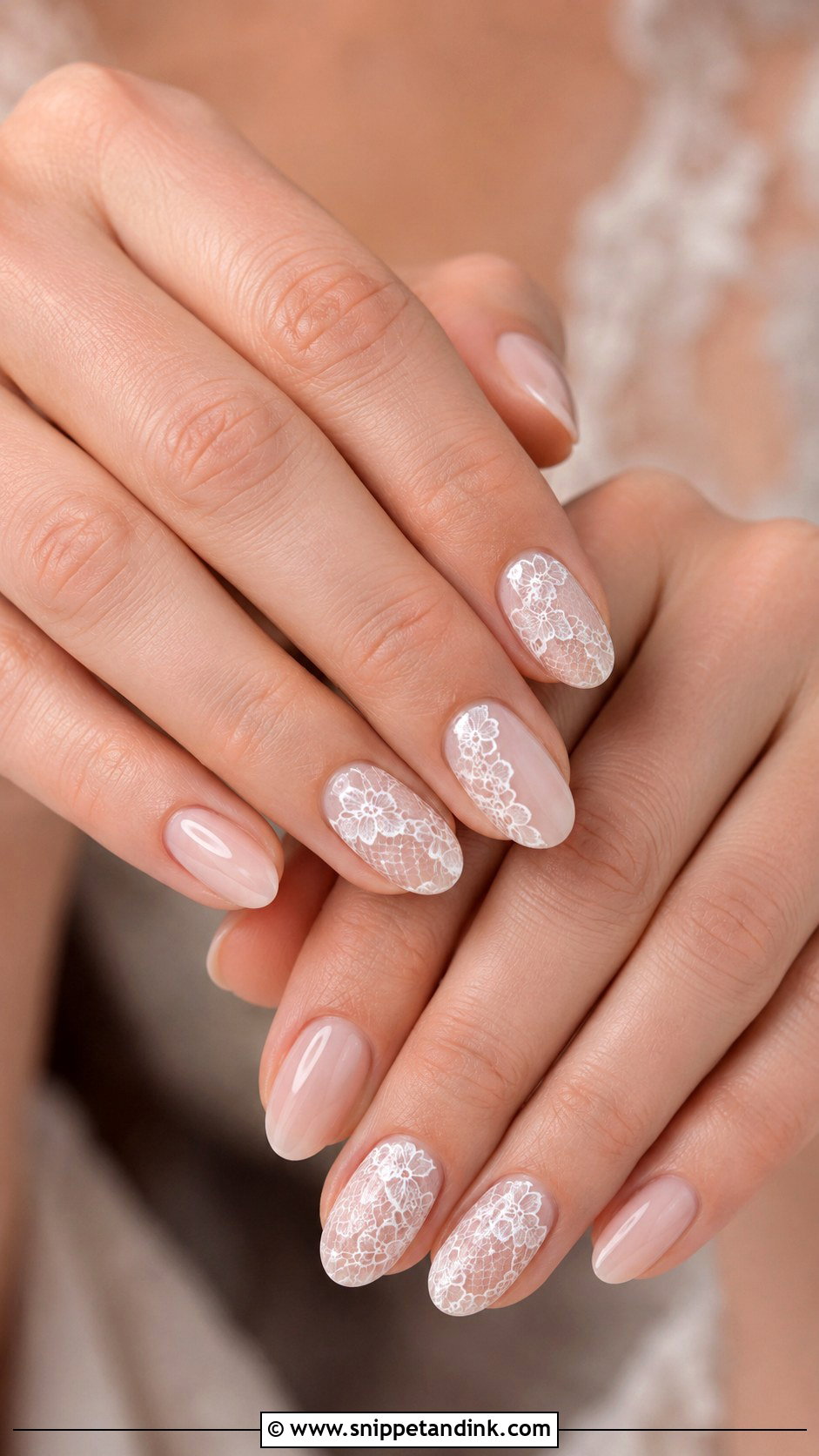 Lace Wedding Nails - Snippet and Ink - 20 Nail Inspo for Wedding Ideas