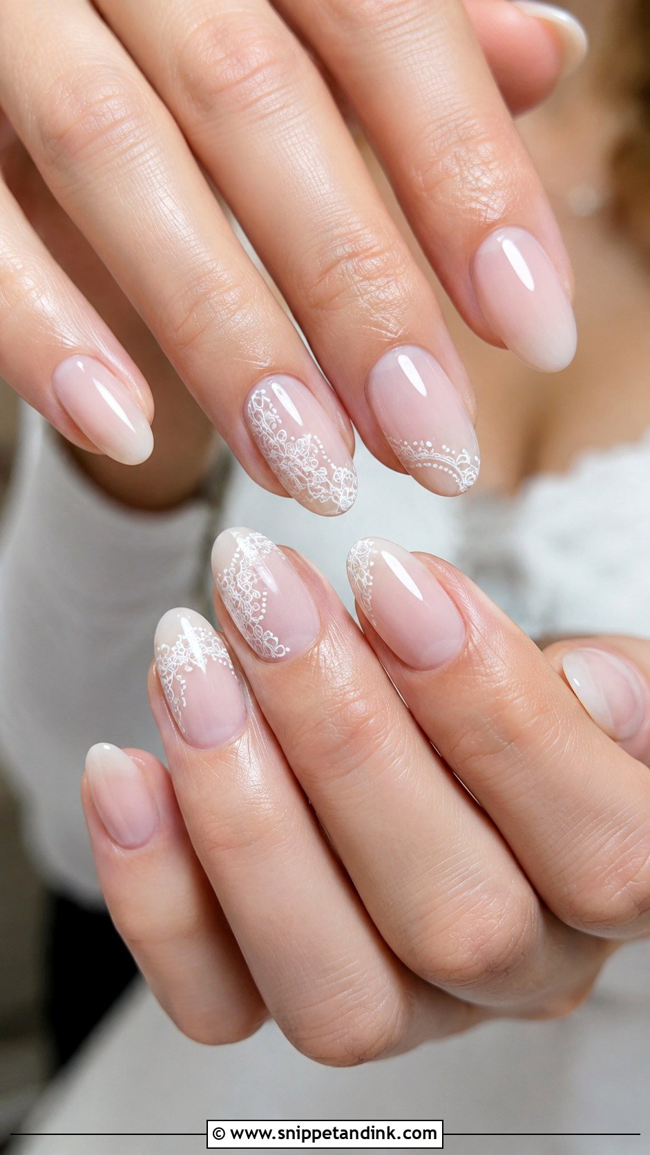 Lace Wedding Nails - Snippet and Ink - 20 Simple Nail Art for Wedding Ideas