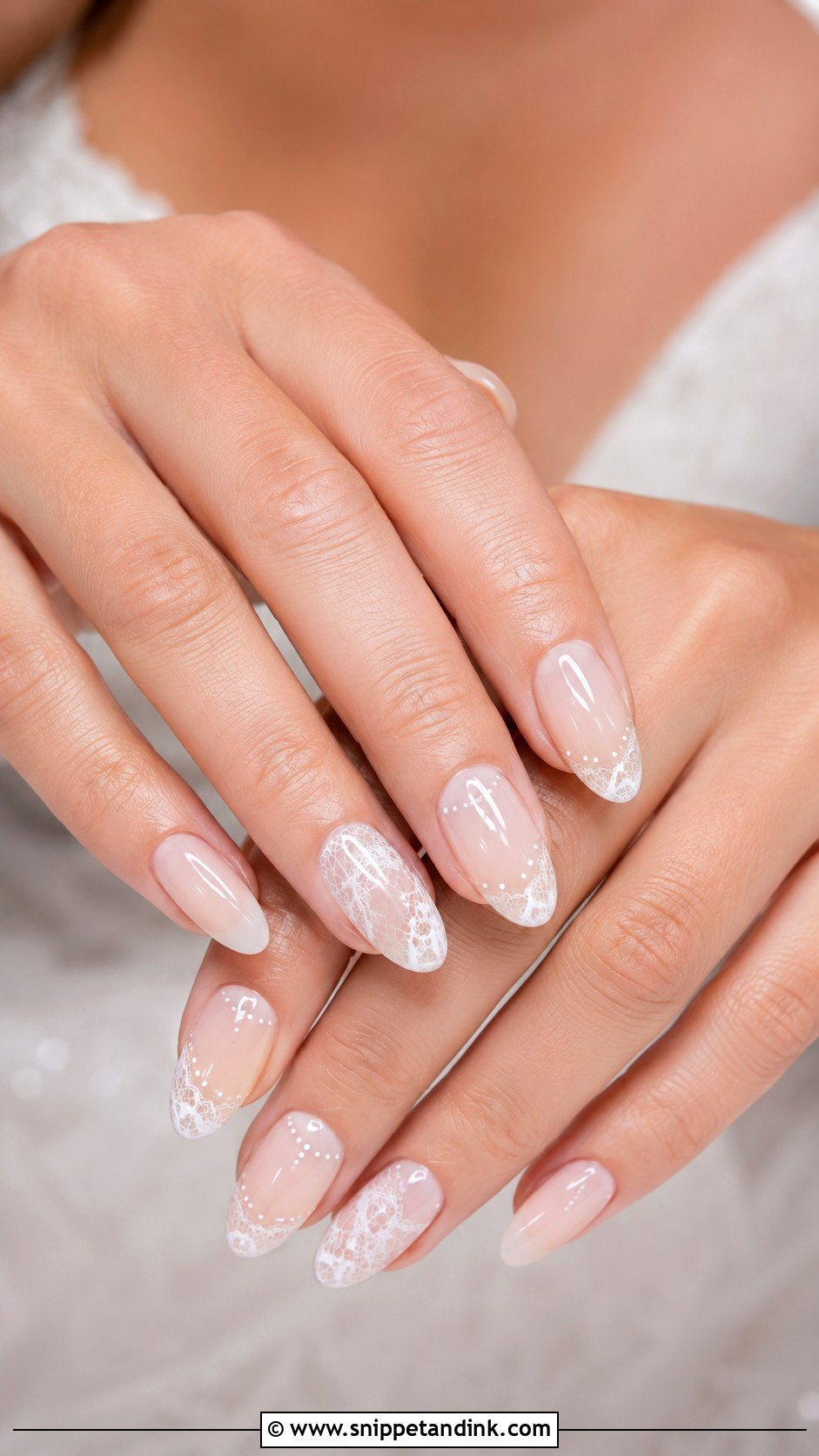 Lace Wedding Nails - Snippet and Ink - 20 Subtle Wedding Nails