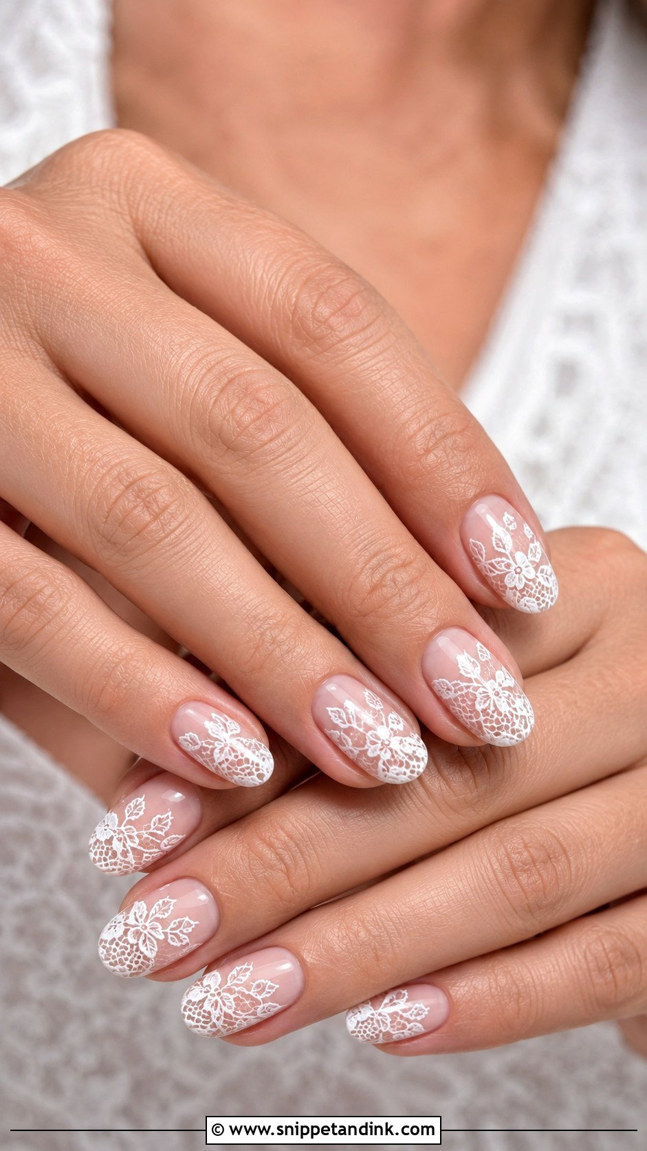 Lace Wedding Nails - Snippet and Ink - 20 Wedding Inspired Nails