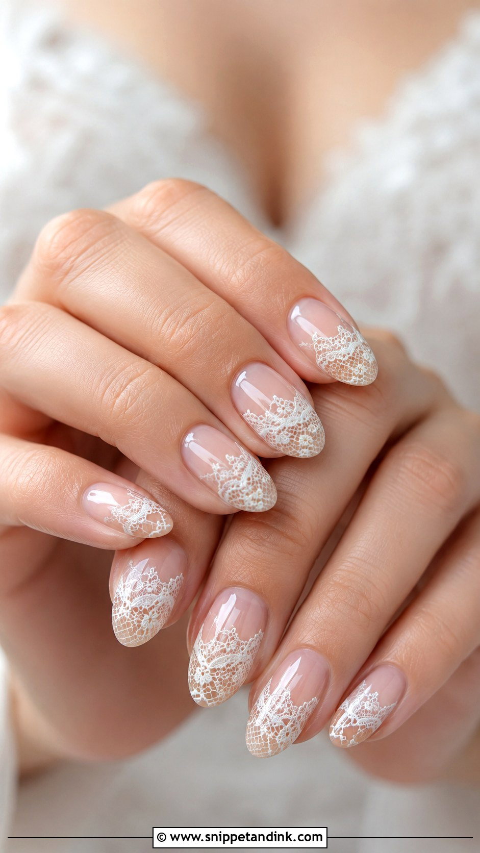 Lace Wedding Nails - Snippet and Ink - 20 Wedding Nail Inspo Ideas