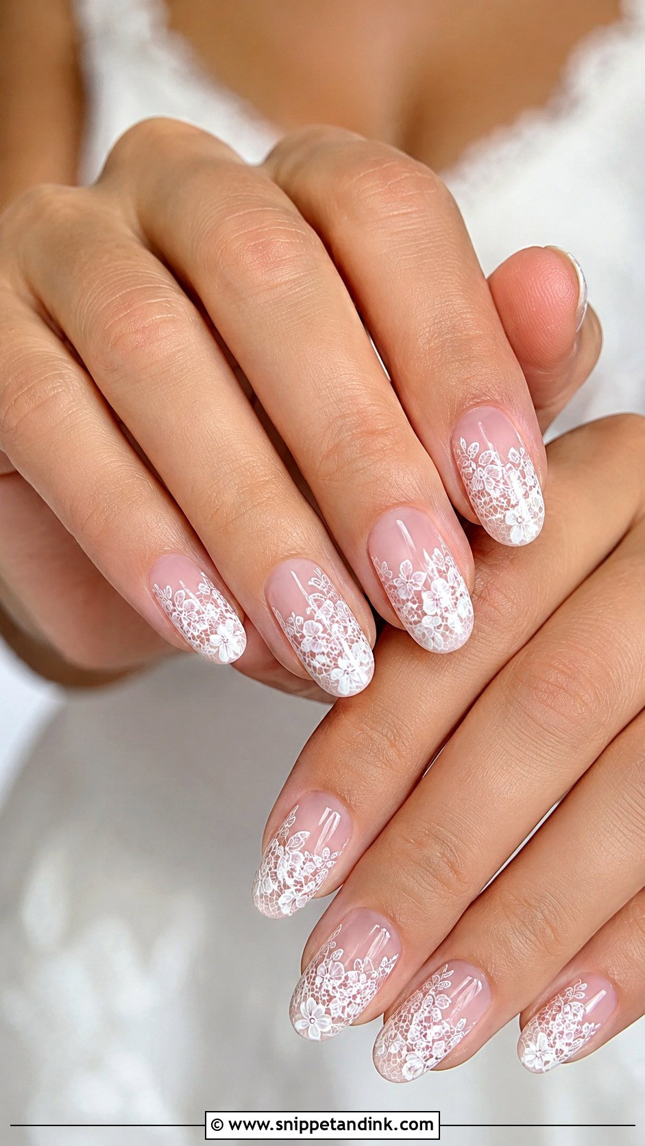 Lace Wedding Nails - Snippet and Ink - 20 Wedding Nails 2025 Trends