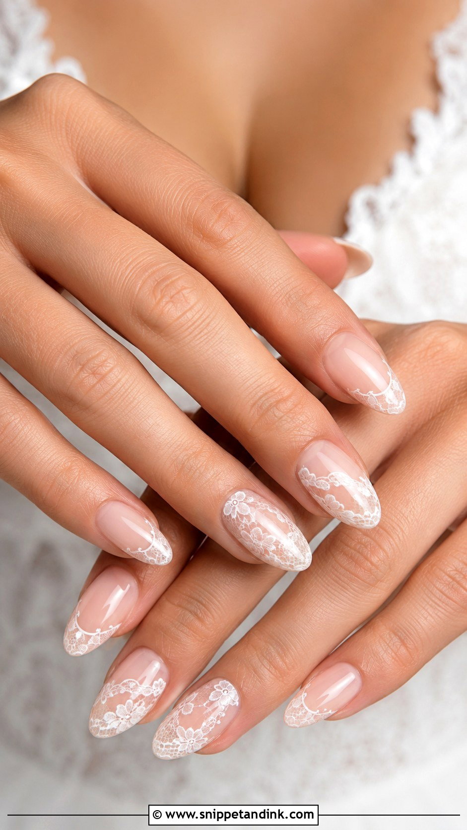 Lace Wedding Nails - Snippet and Ink - 20 Wedding Nails Art