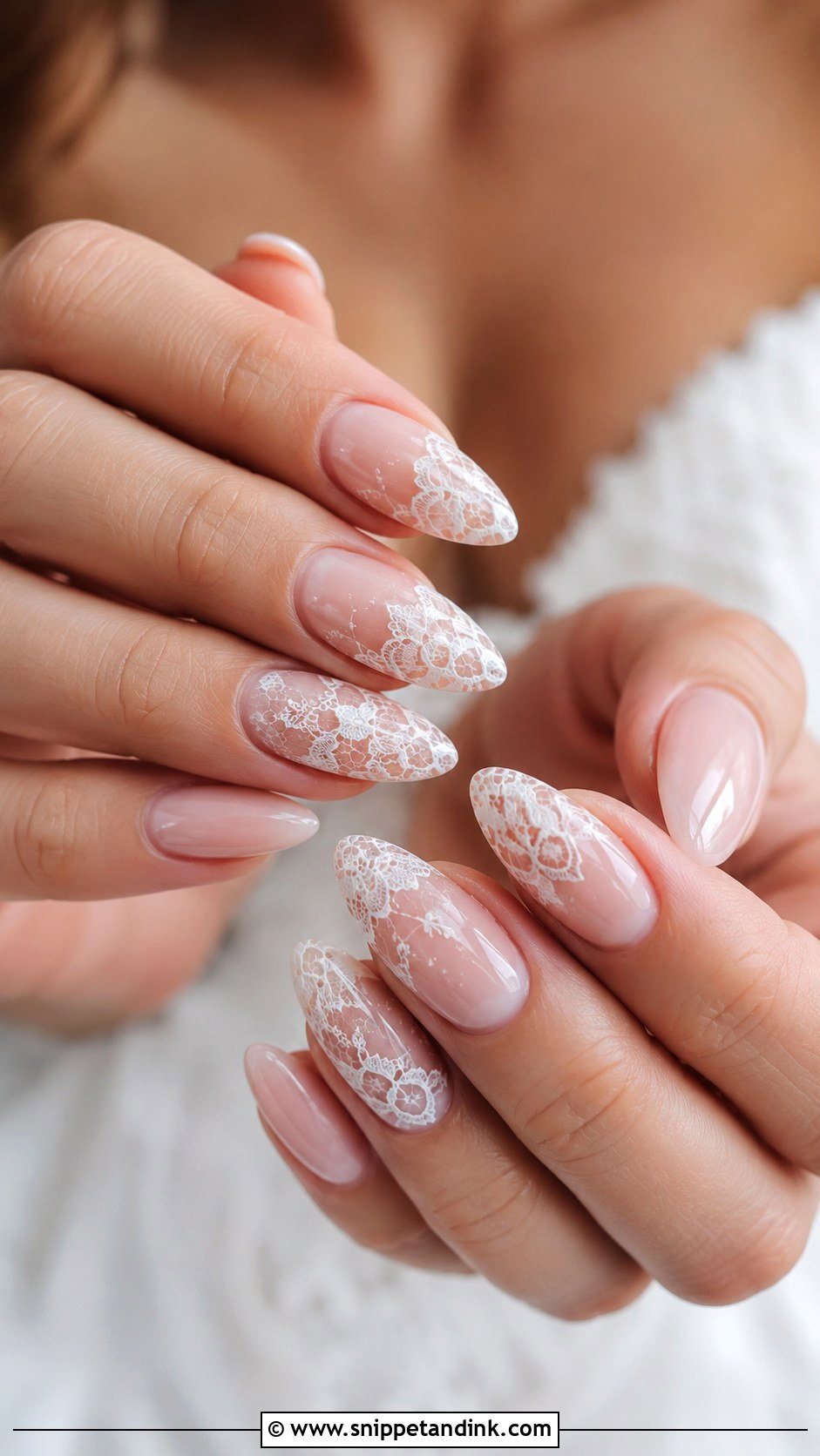 Lace Wedding Nails - Snippet and Ink - 20 Classy Nails for Wedding