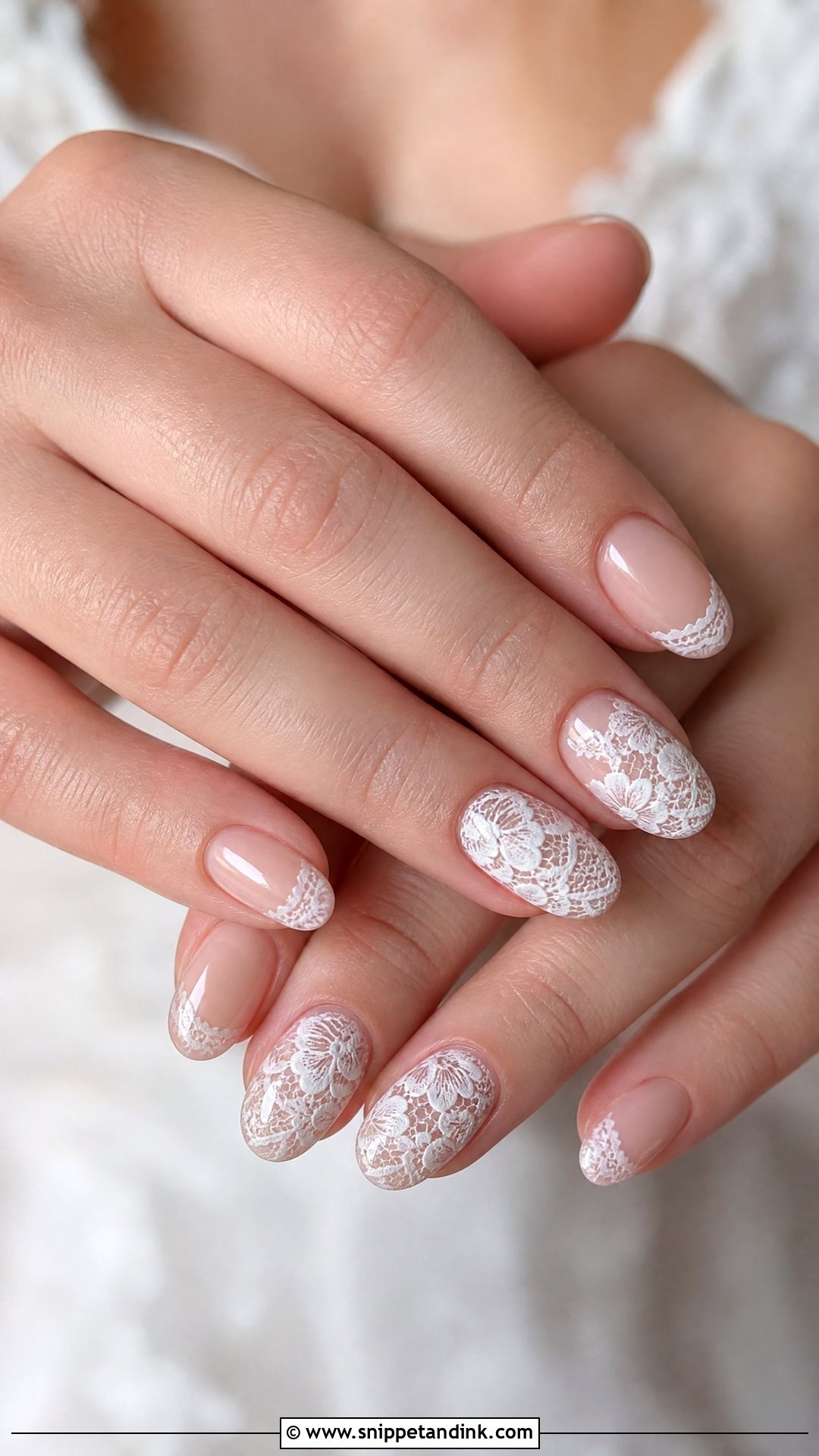 Lace Wedding Nails - Snippet and Ink - 25 Classy Wedding Nails
