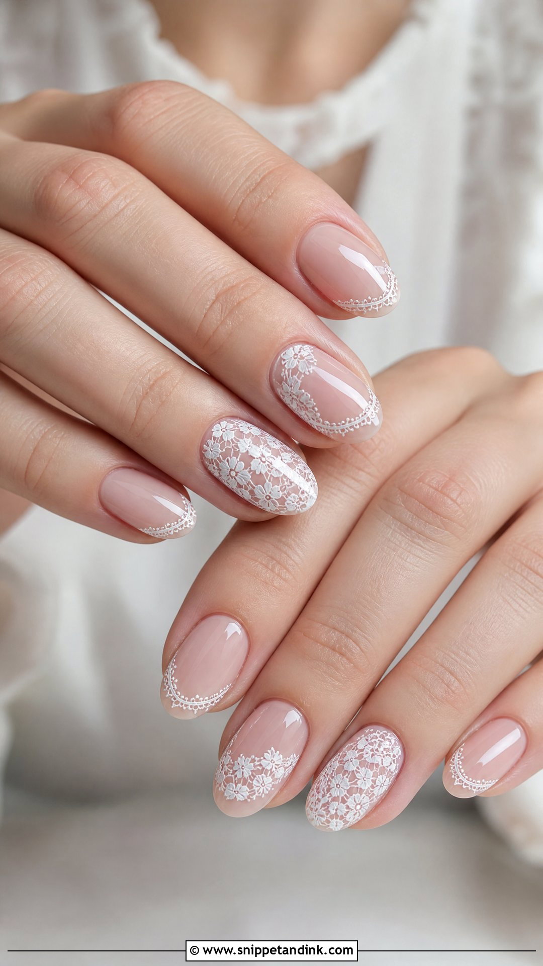 Lace Wedding Nails - Snippet and Ink - 25 Cute Wedding Nails