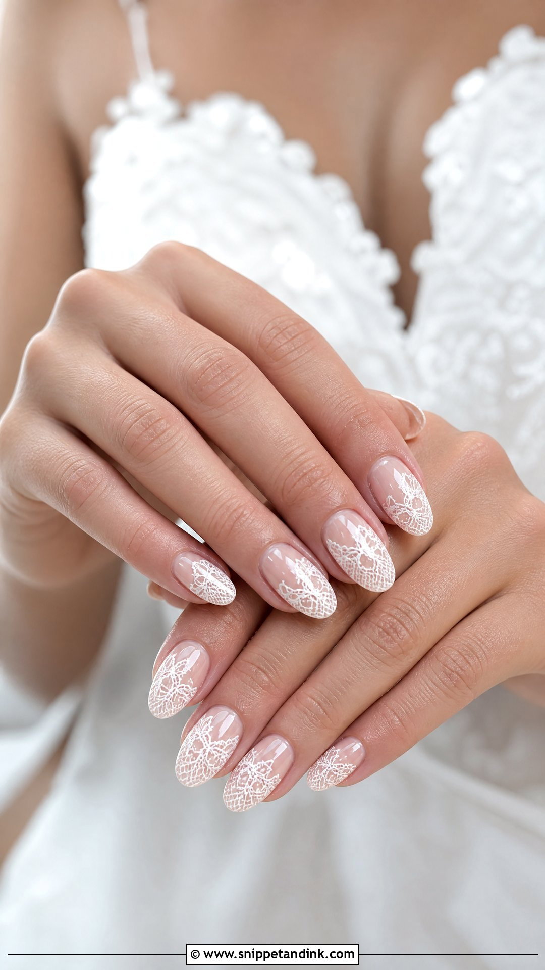 Lace Wedding Nails - Snippet and Ink - 25 Elegant Wedding Nails Design