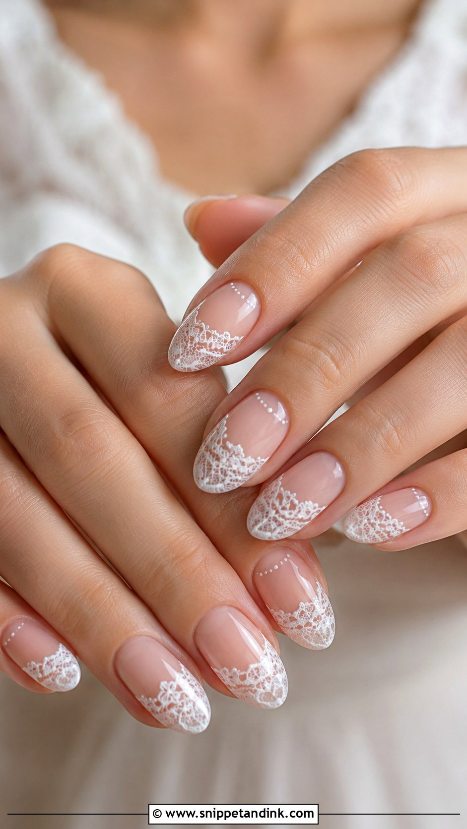 Lace Wedding Nails - Snippet and Ink - 20 Classy Wedding Nails Design