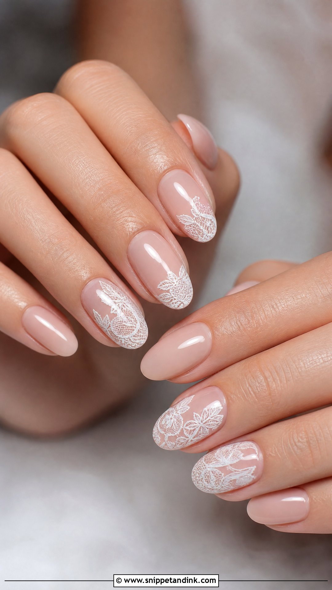 Lace Wedding Nails - Snippet and Ink - 25 Nail Wedding for Bride Ideas