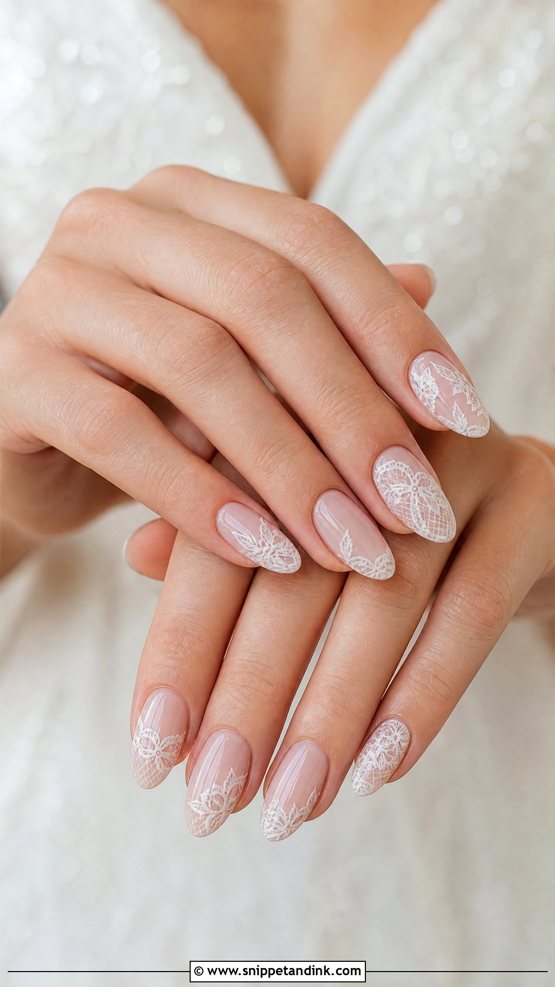 Lace Wedding Nails - Snippet and Ink - 25 Nails for a Wedding