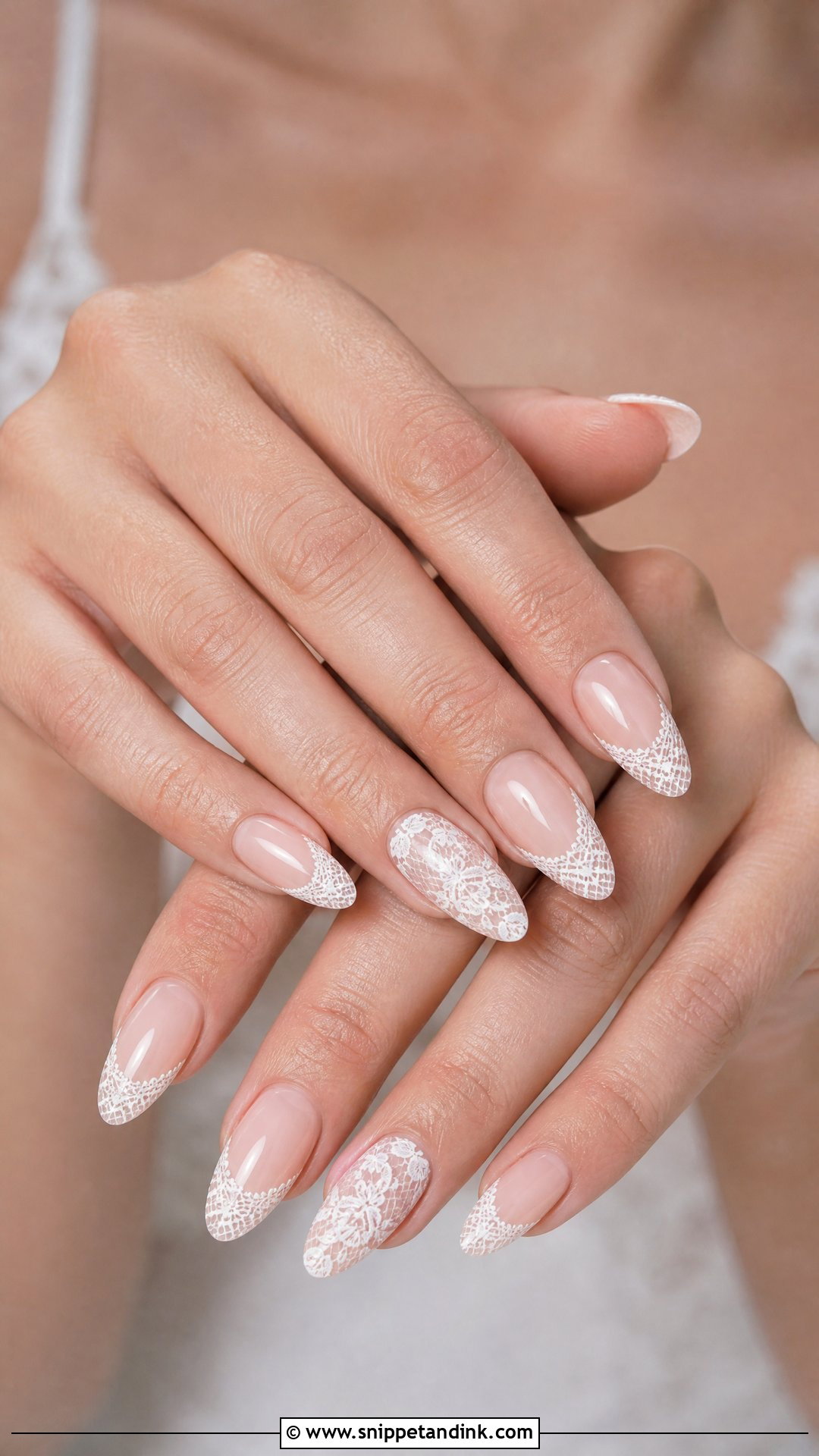 Lace Wedding Nails - Snippet and Ink - 25 Simple Wedding Nail Art Ideas