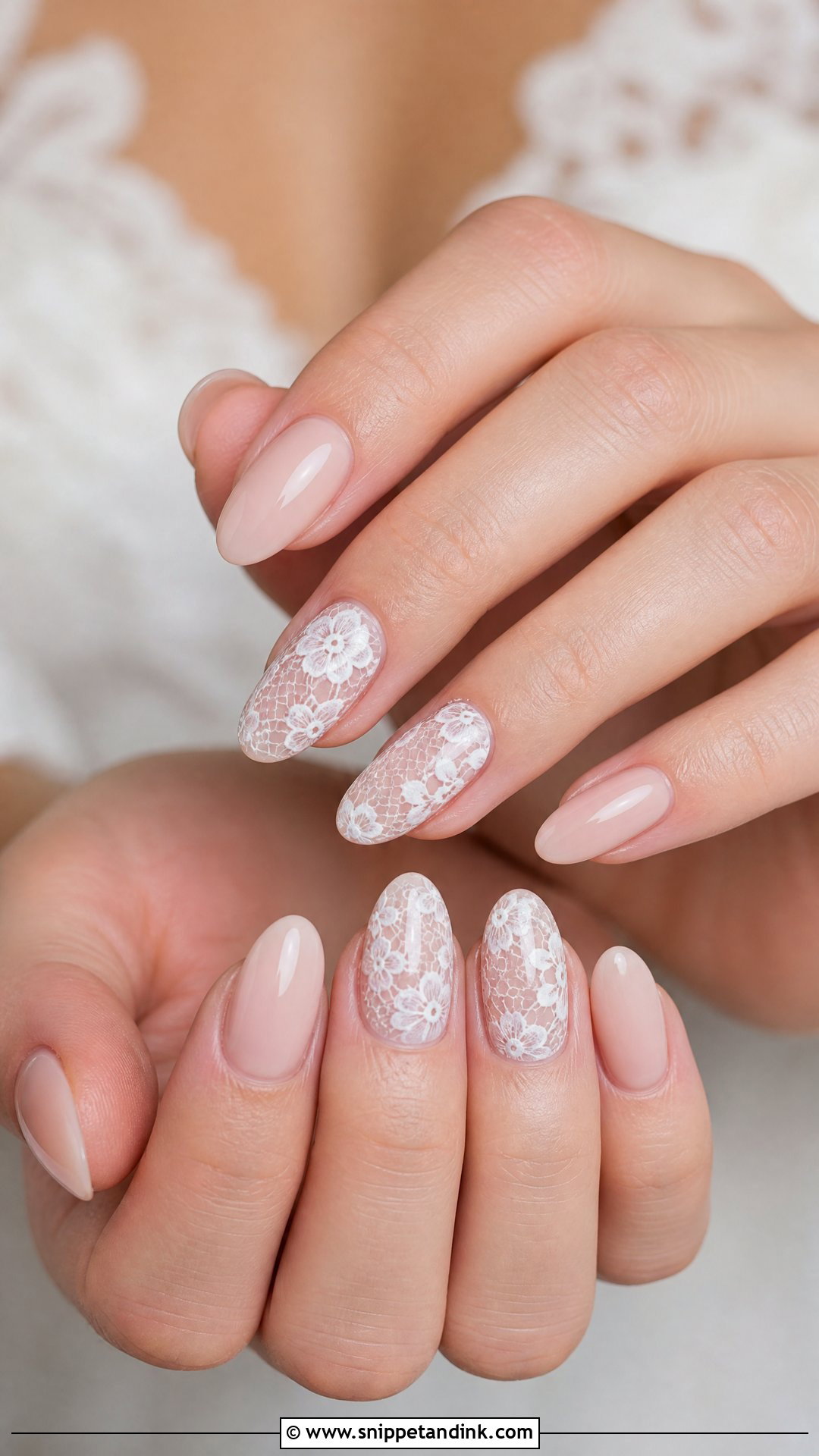 Lace Wedding Nails - Snippet and Ink - 25 Trendy Wedding Nails