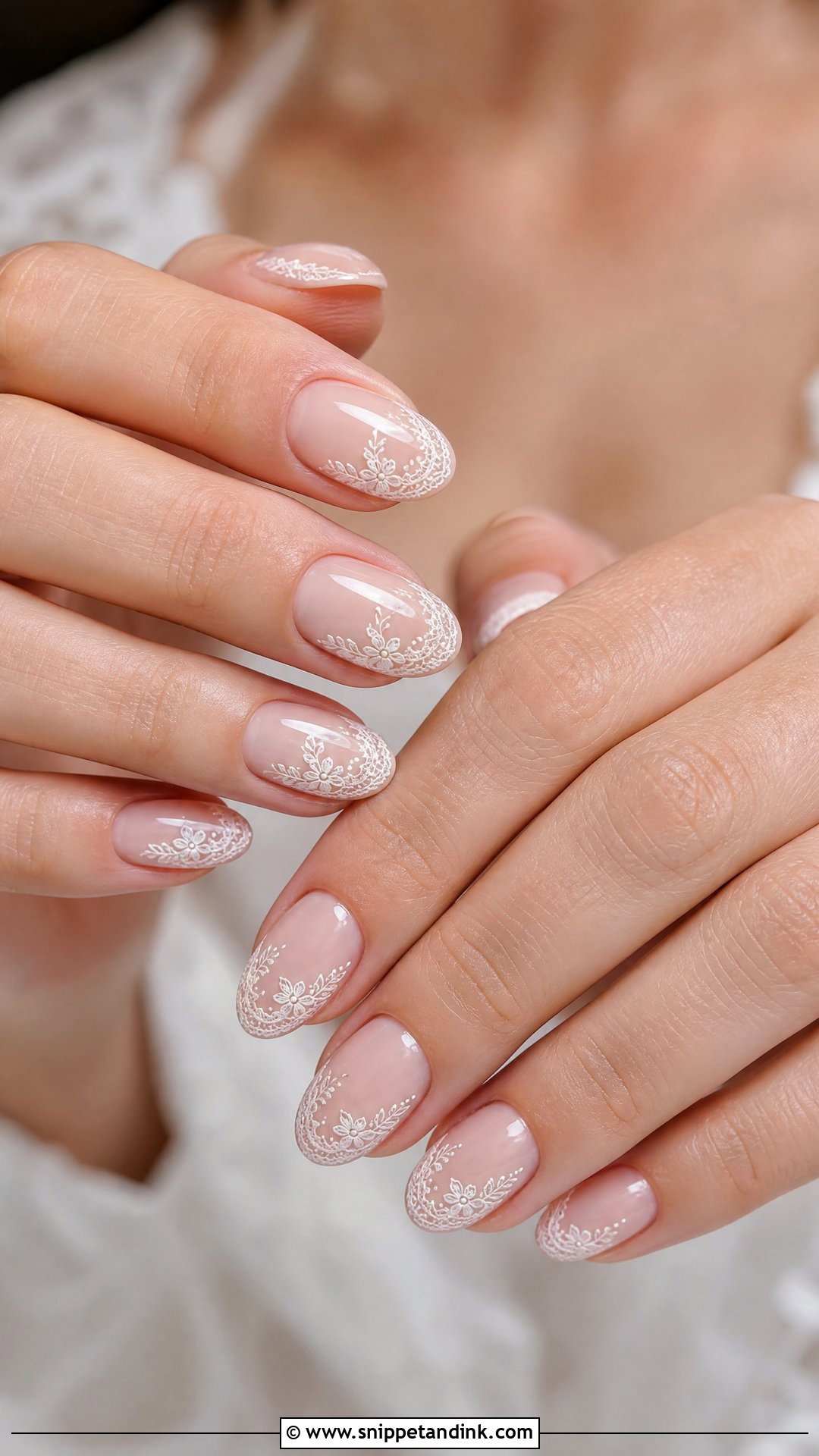Lace Wedding Nails - Snippet and Ink - 25 Wedding Nail Art Design Ideas