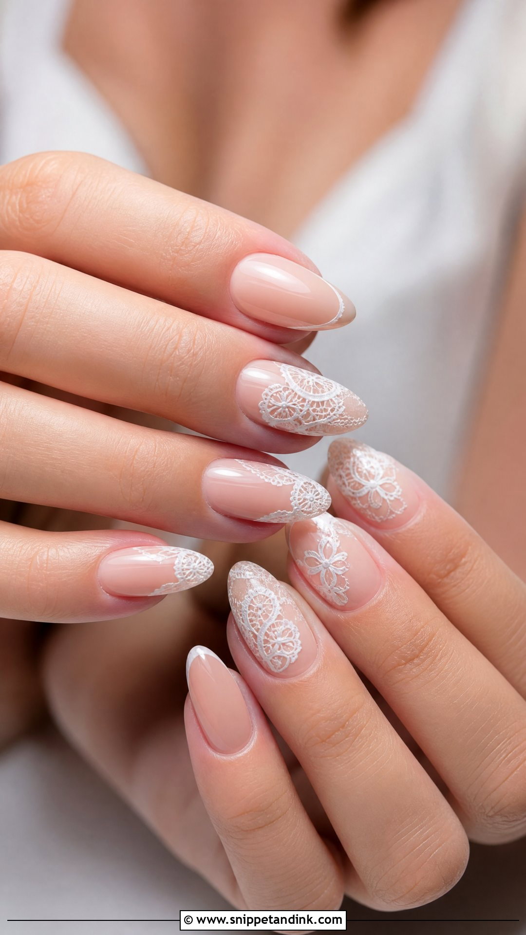 Lace Wedding Nails - Snippet and Ink - 25 Wedding Nail Designs