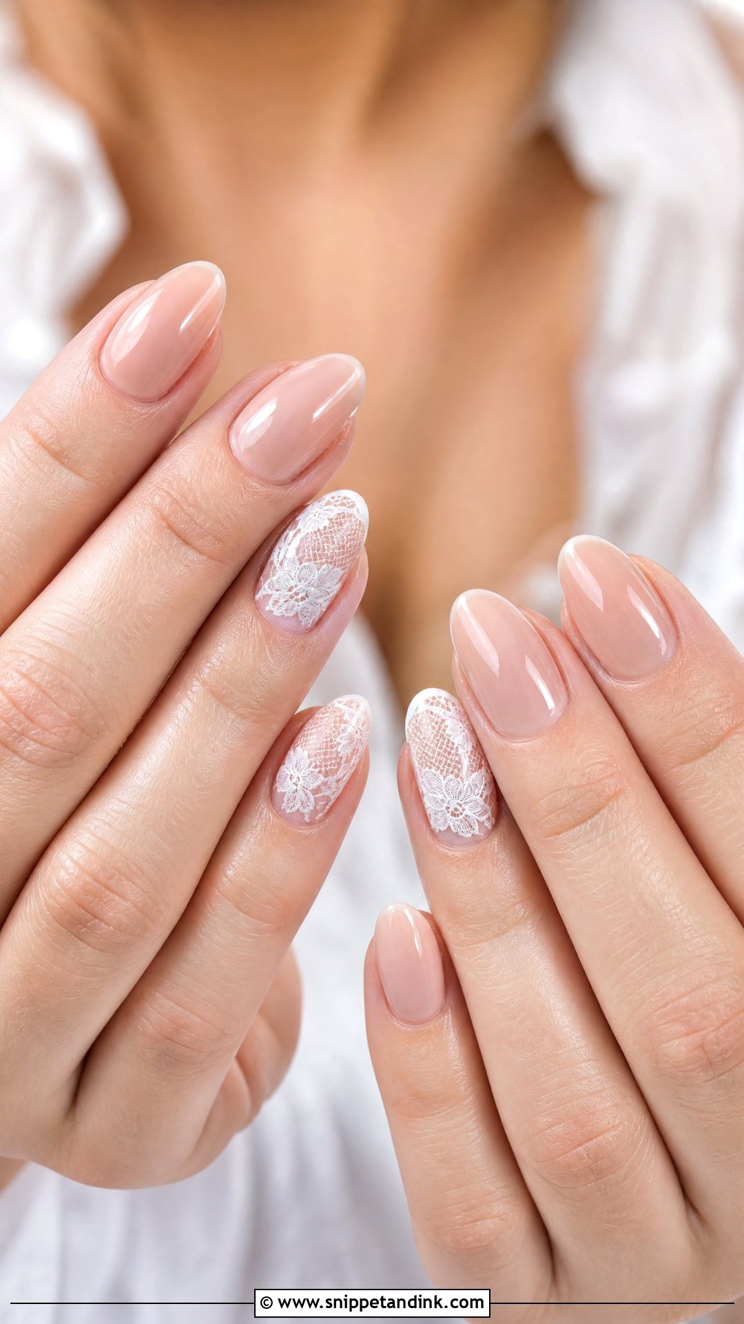Lace Wedding Nails - Snippet and Ink - 25 Wedding Nails 2024
