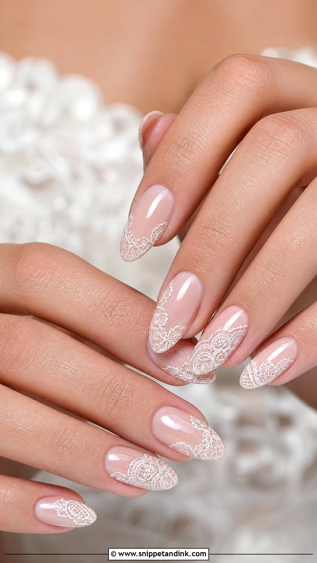 Lace Wedding Nails - Snippet and Ink - 25 Wedding Nails Inspiration