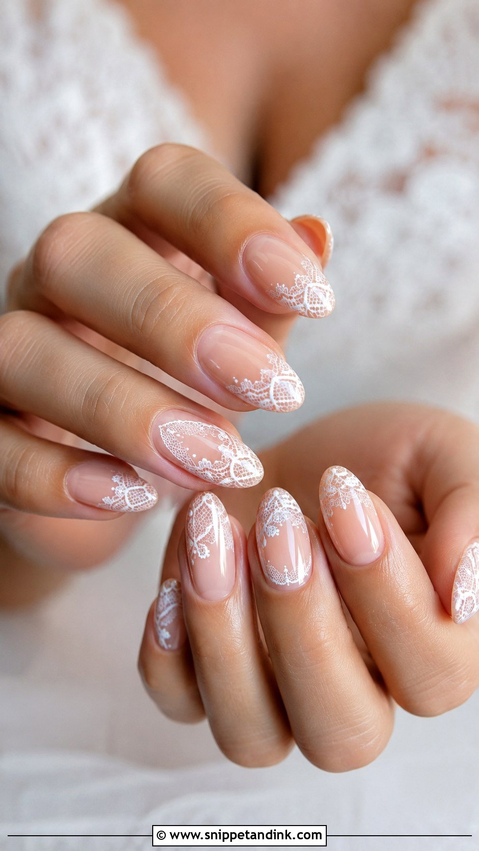 Lace Wedding Nails - Snippet and Ink - 30 Best Wedding Nails Brides